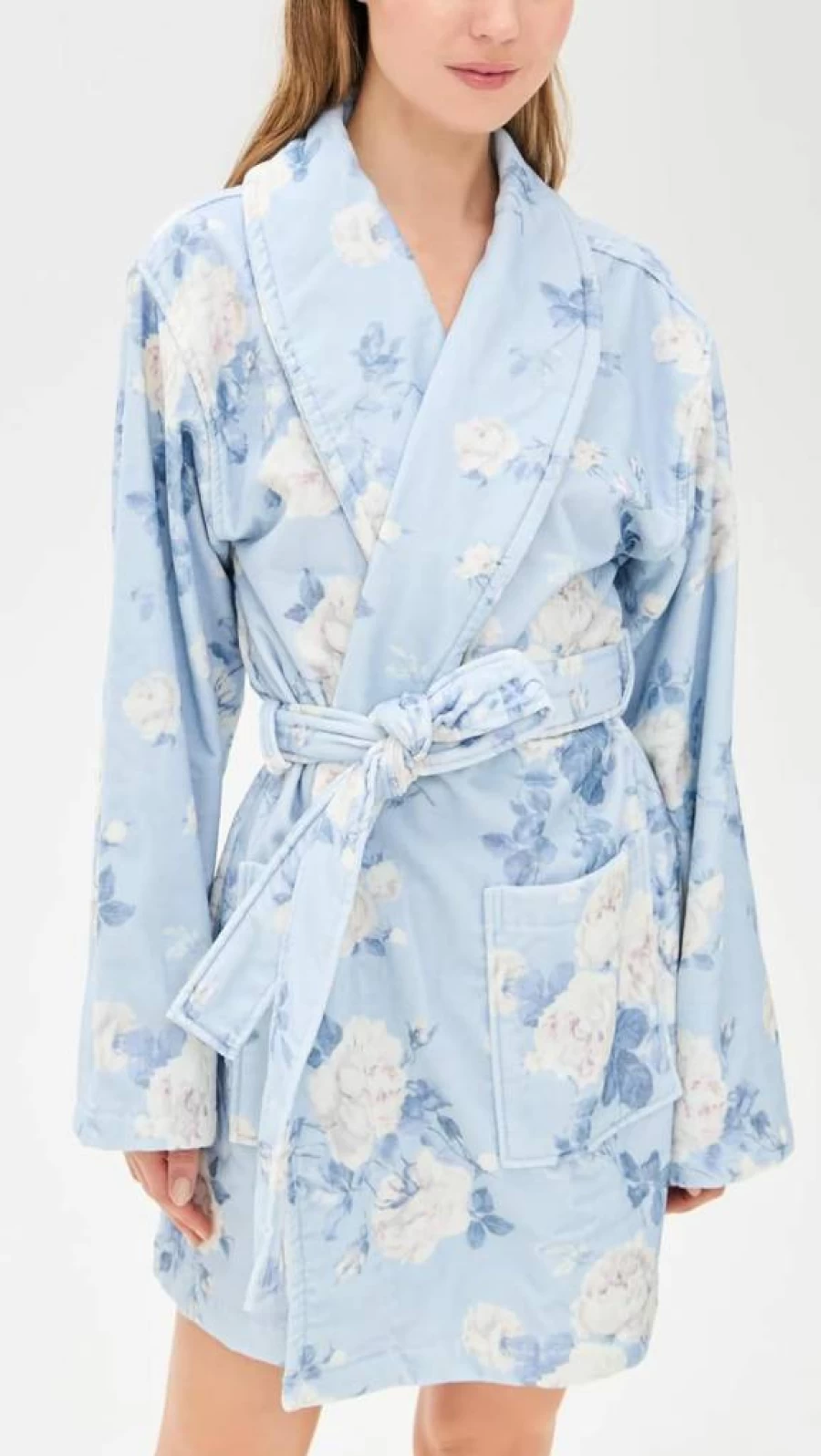 LOVESHACKFANCY Women's Indie Floral Printed Kimono Robe - Boho Chic Loungewear