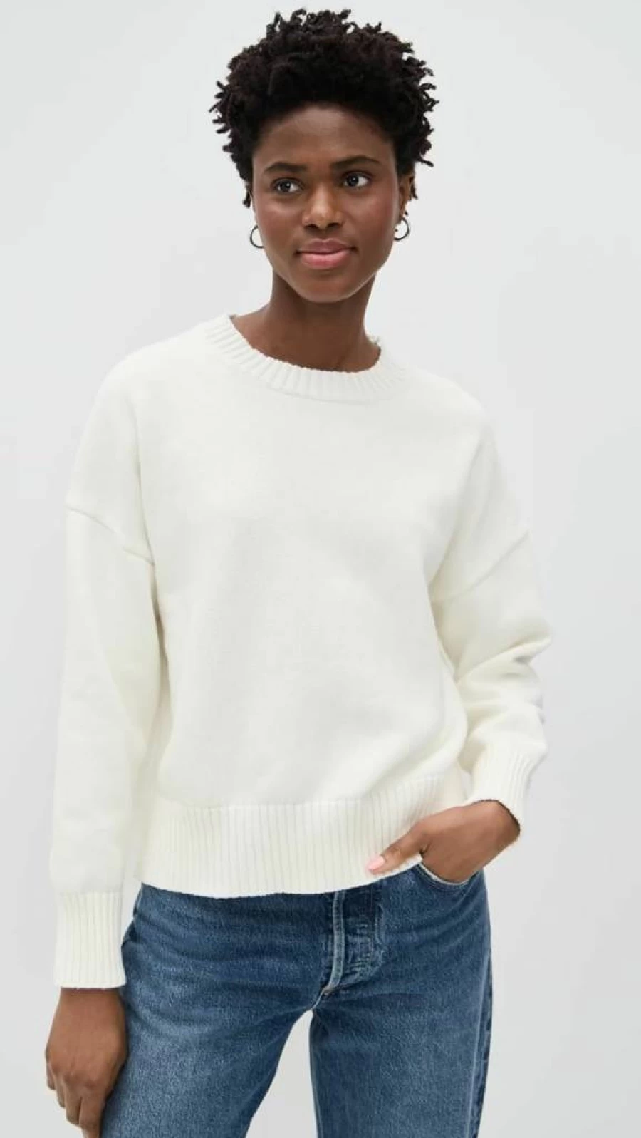 PerfectWhiteTee Women's Janet Sweater - Classic Knit Pullover for Women