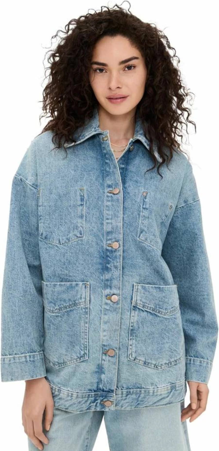 Free Women's Avery Denim Jacket by Free People - Stylish Blue Denim Outerwear