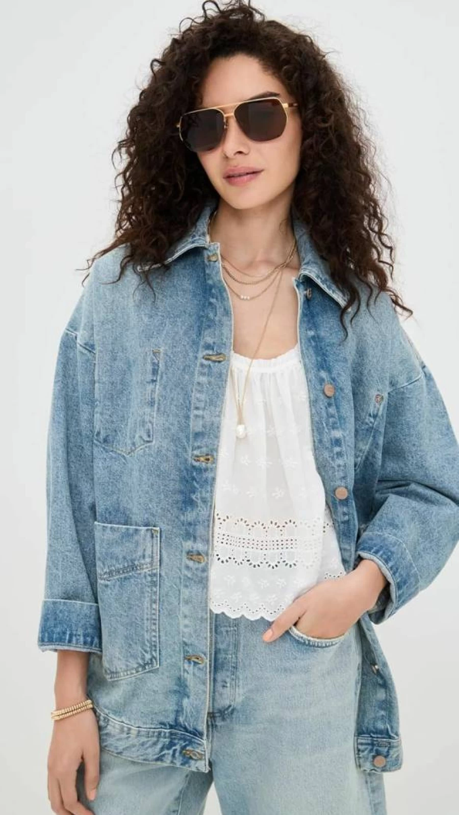 Free Women's Avery Denim Jacket by Free People - Stylish Blue Denim Outerwear