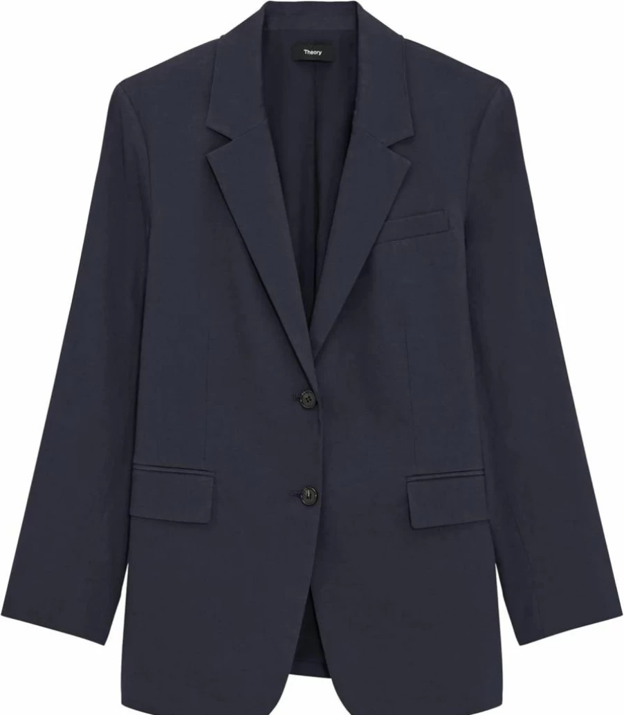 Theory Women's Oversized Saint Blazer - Classic Tailored Jacket for Women