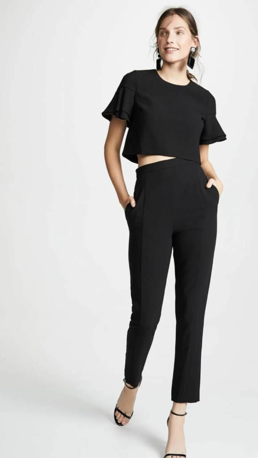 Black Halo Women's Syon 2-Piece Jumpsuit - Elegant Romper with Matching Jacket