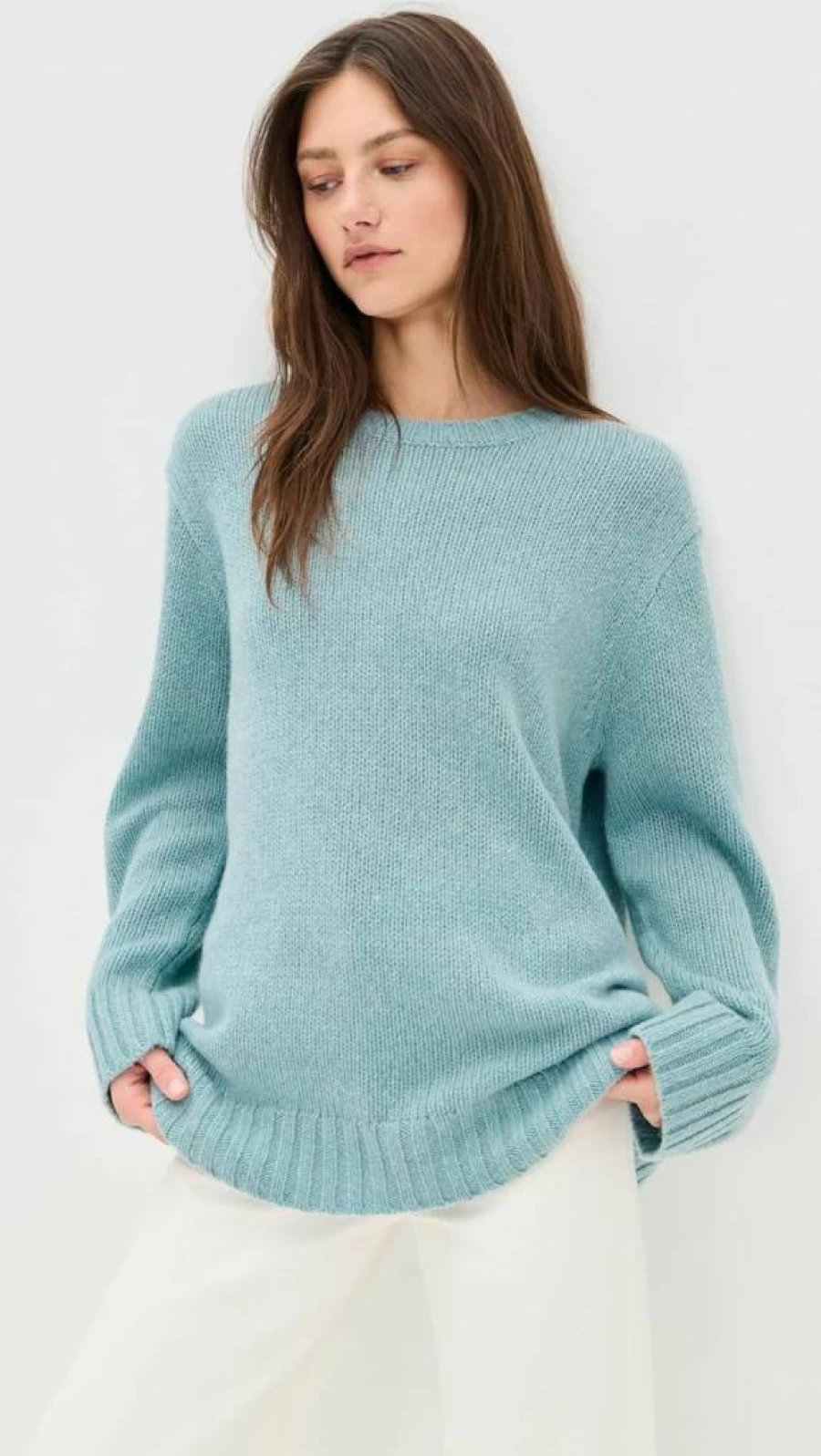 Jenni Kayne Women's Soft Cashmere Crewneck Sweater - Luxury Knit Pullover