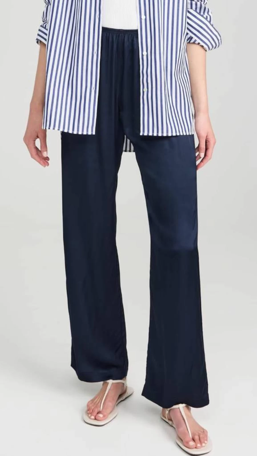 DONNI. Women's Silky Smooth High-Waisted Simple Pants - Comfortable & Elegant Casual Trousers