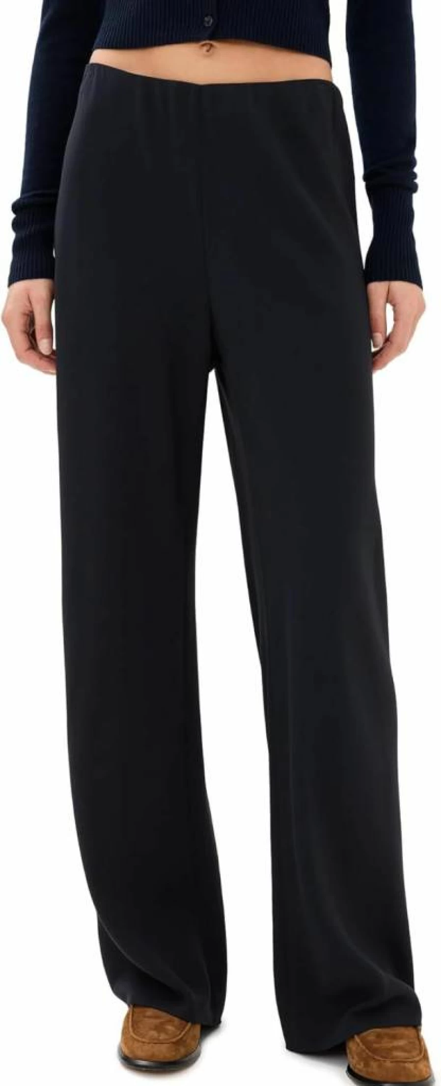 Vince Women's High Waisted Trousers - Slim Fit Bias Cut Pants for Elegant Comfort