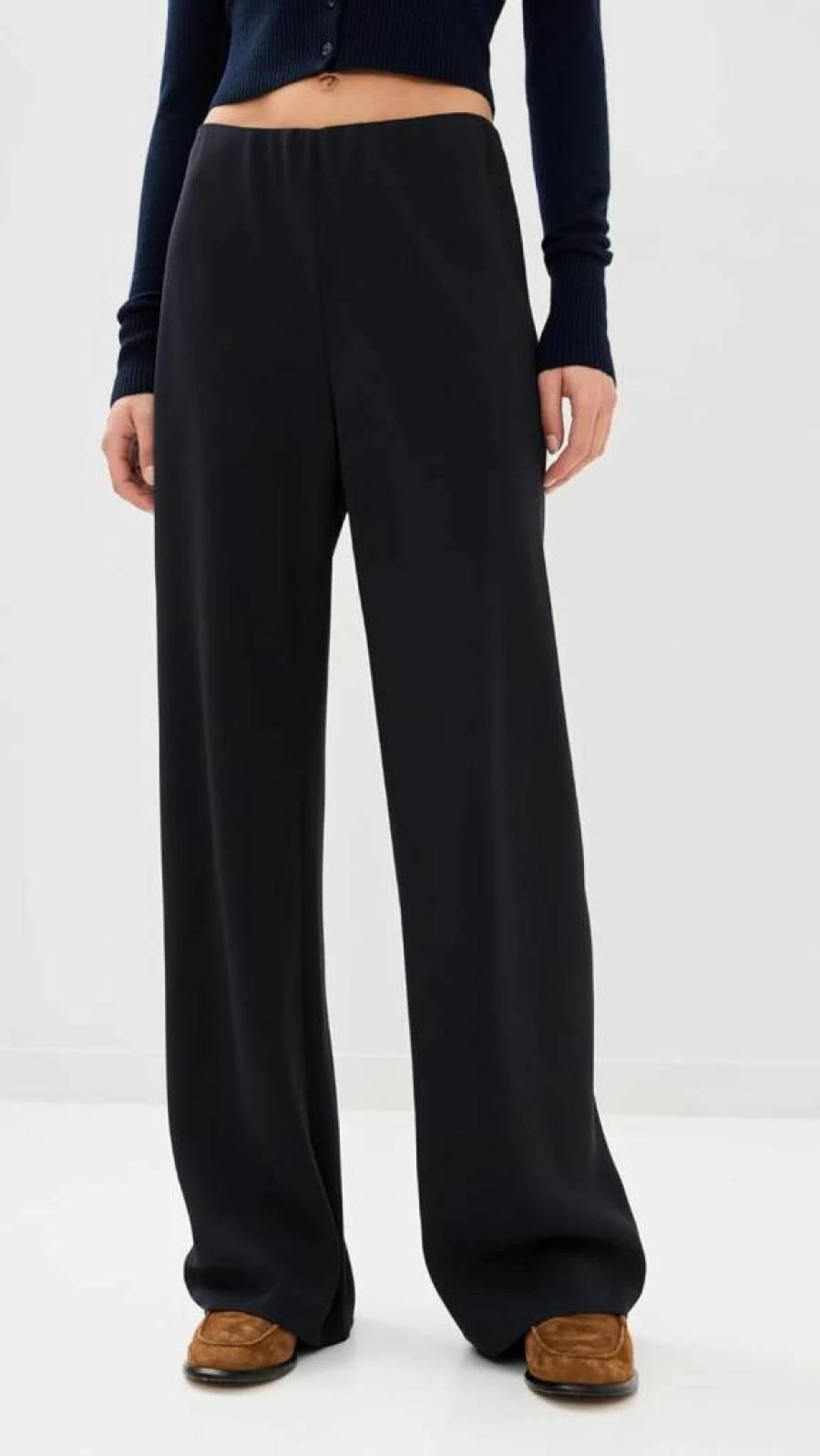 Vince Women's High Waisted Trousers - Slim Fit Bias Cut Pants for Elegant Comfort
