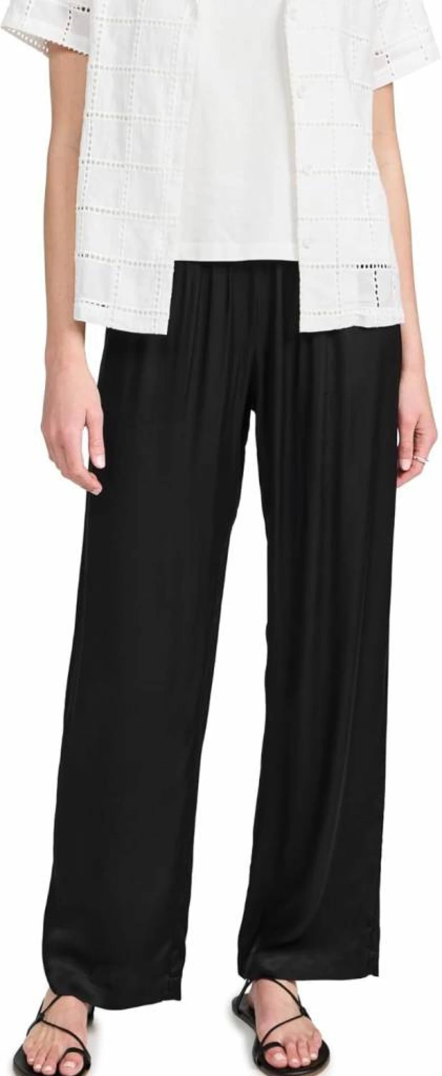 DONNI Women's Silky Smooth Simple Elegant Pants for Comfort and Style