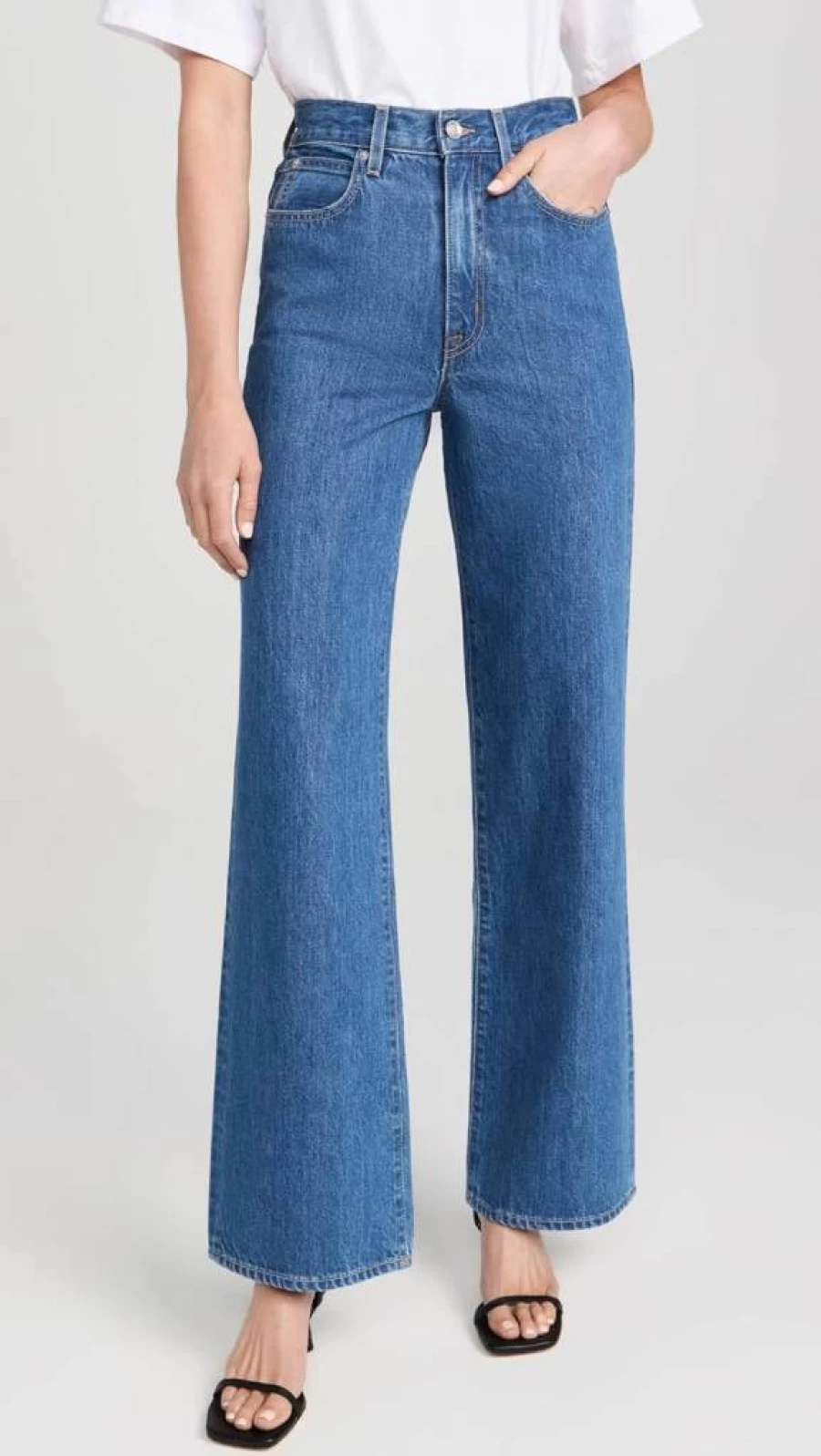 SLVRLAKE Women's Grace High-Rise Slim Fit Stretch Denim Jeans for Elegant Comfort