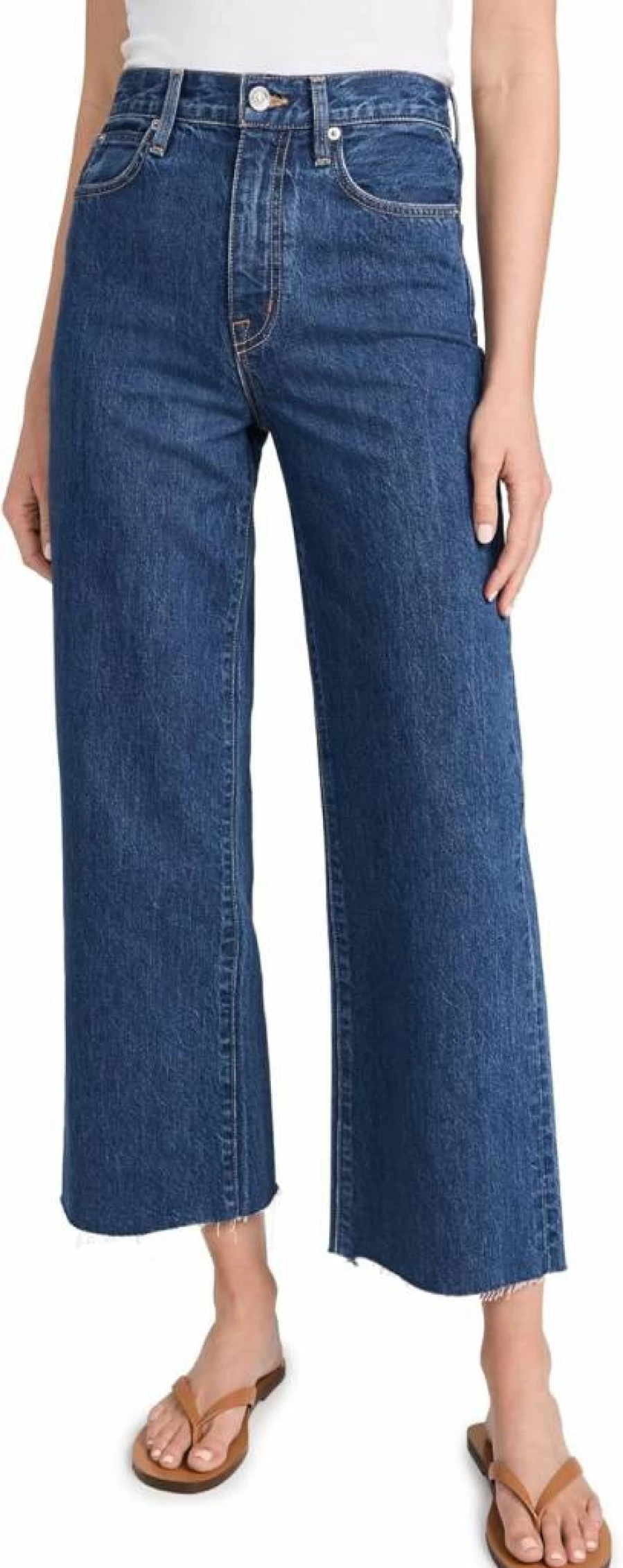 SLVRLAKE Women's Grace Crop Jeans - High Waisted Slim Fit Denim for Women