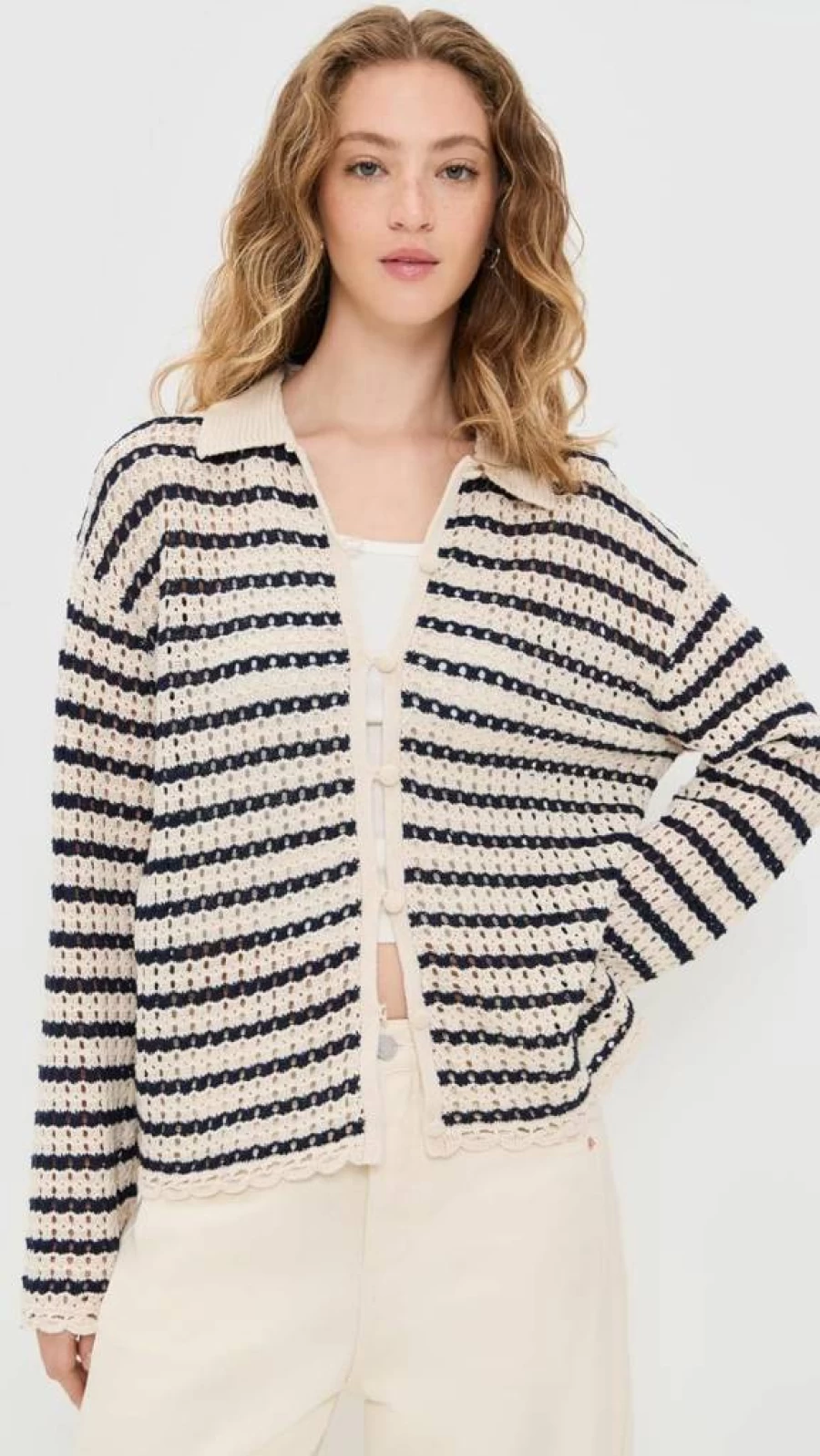 Rag & Bone Women's Khloe Striped Knit Cardigan Sweater