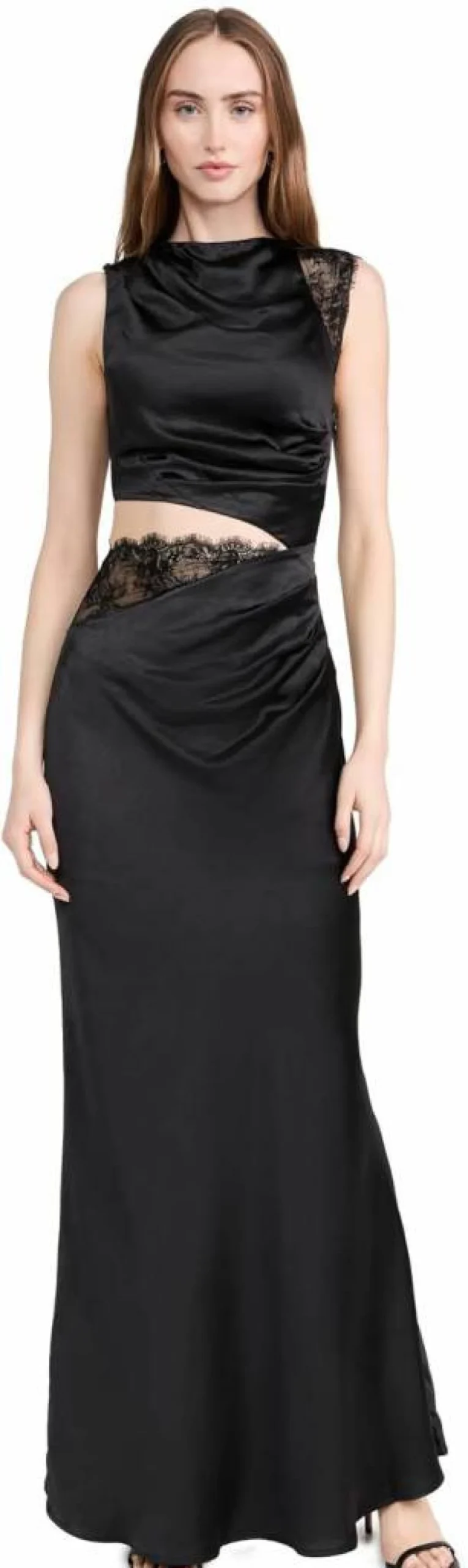MISHA Women's Kimora Dress - Elegant Flowy Summer Dress with V-Neck and Floral Print