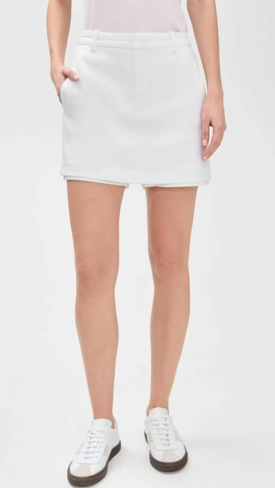 Vince Women's Tailored Mid Rise Skort - Stretch Fabric Comfort Fit Stylish Tennis Golf Skirt Shorts