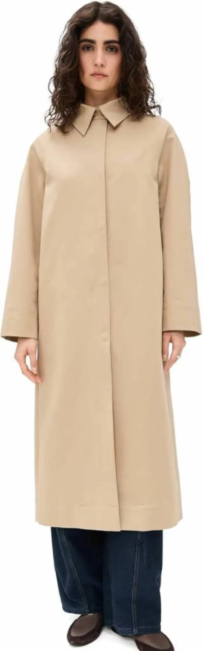 Vince Women's Classic Utility Trench Coat - Waterproof Long Coat with Belt for Stylish Outerwear