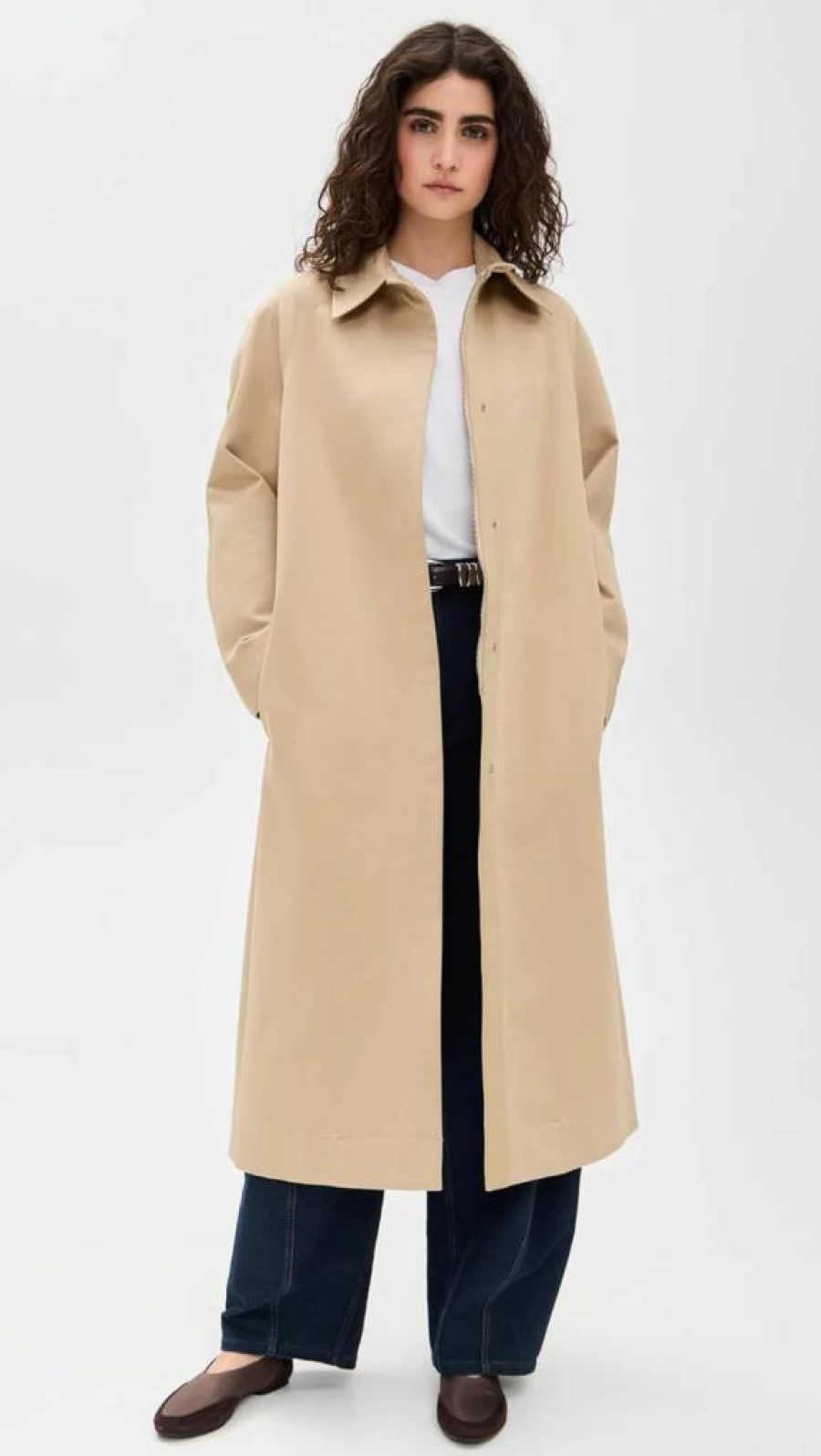 Vince Women's Classic Utility Trench Coat - Waterproof Long Coat with Belt for Stylish Outerwear