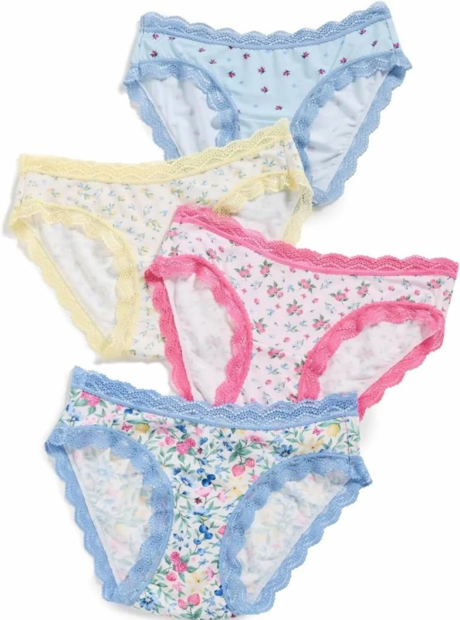 Stripe & Stare Women's 4-Pack Original Cotton Knickers - Comfortable Everyday Underwear