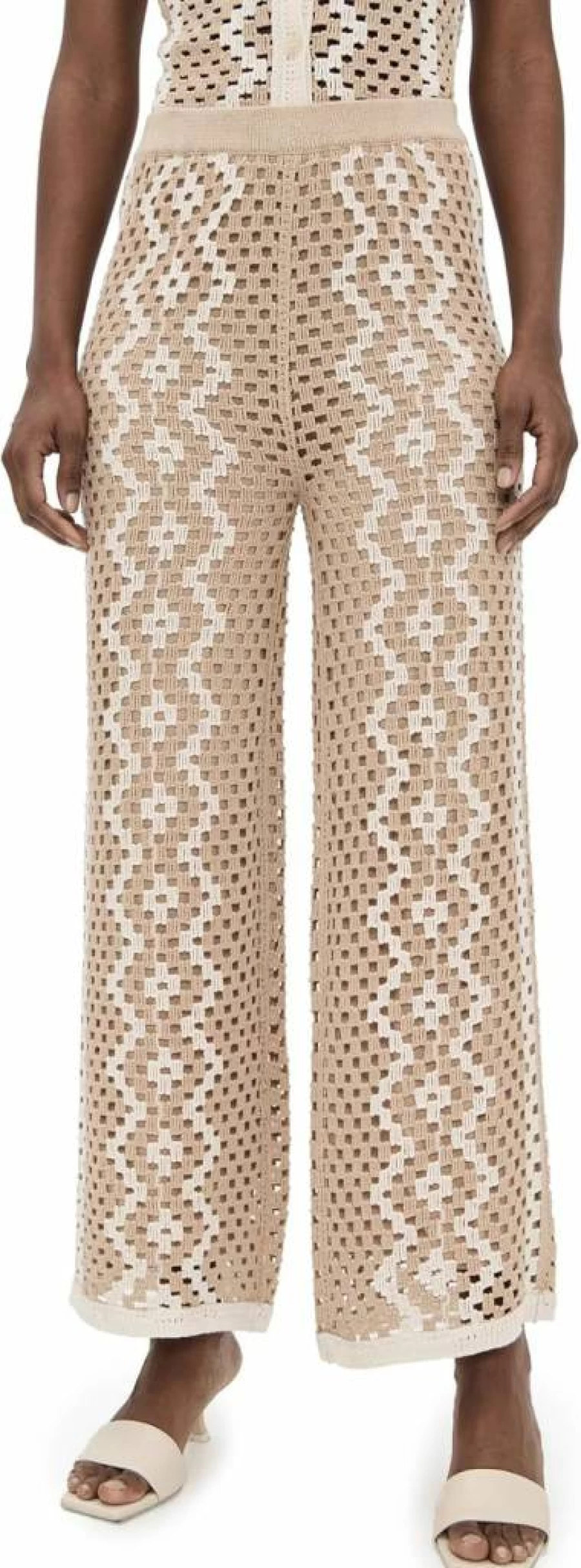Z SUPPLY Women's Loma Crochet Pants | Boho Chic Handmade Cotton Summer Beach Trousers