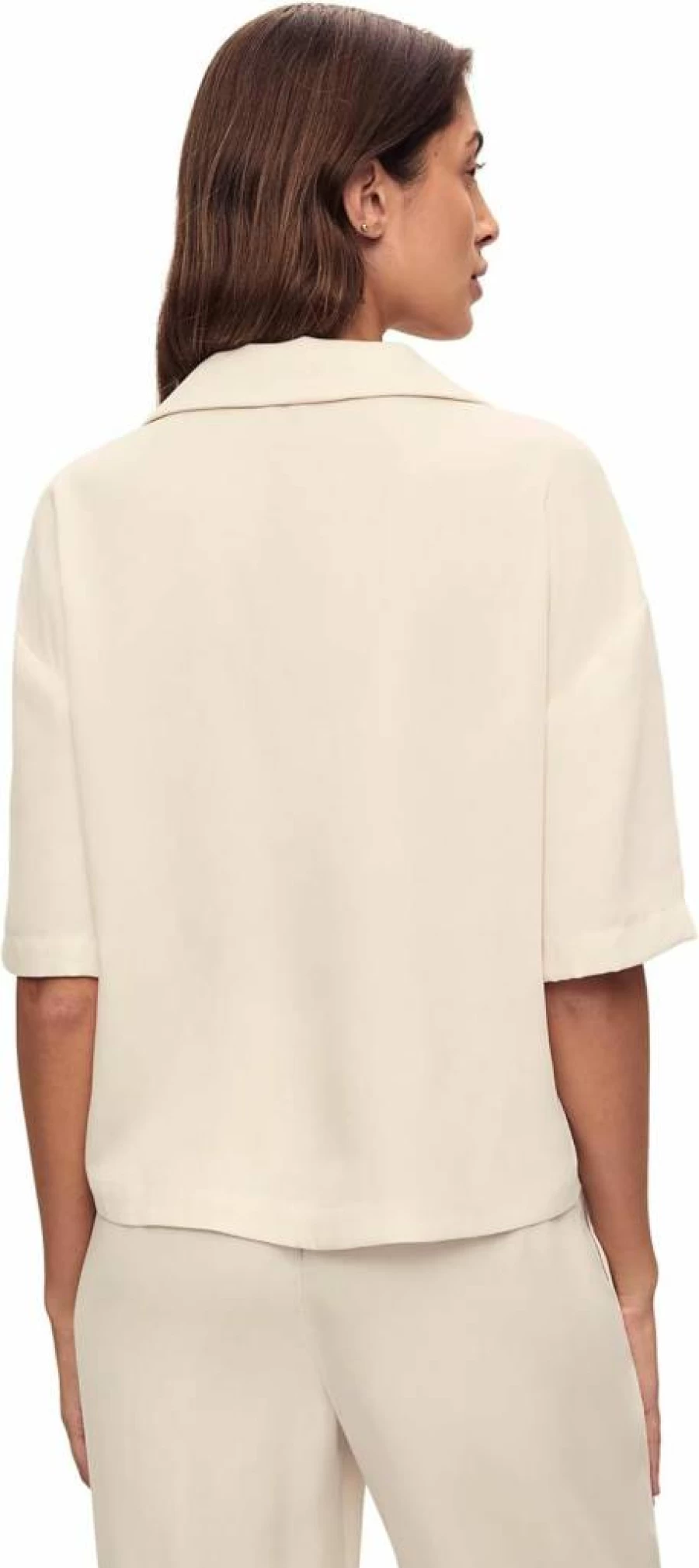 Eberjey Women's Tencel Woven Short Sleeve Top | Soft Breathable Casual Blouse