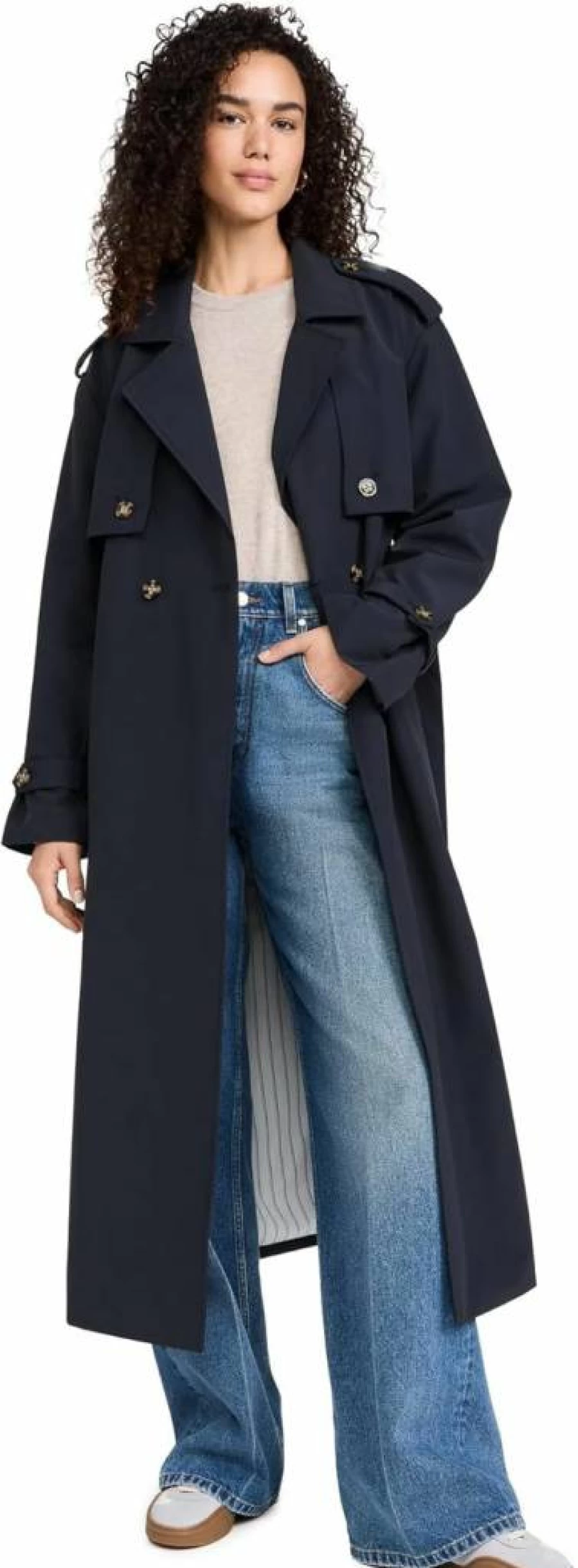 Favorite Daughter Women's The Charles Classic Trench Coat - Timeless Water-Resistant Outerwear