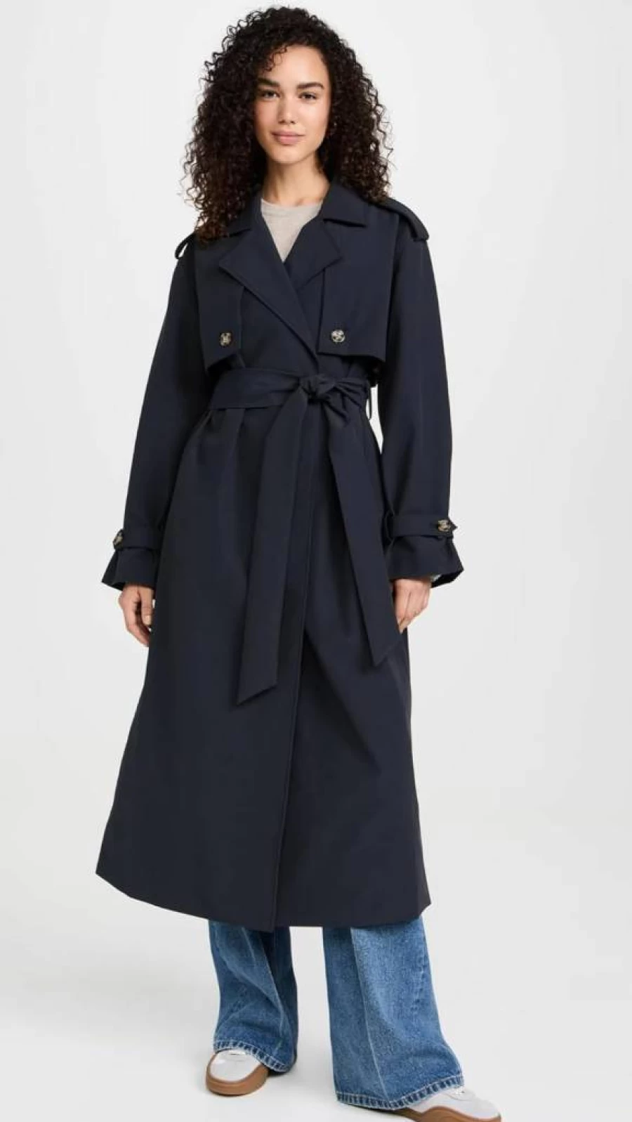 Favorite Daughter Women's The Charles Classic Trench Coat - Timeless Water-Resistant Outerwear