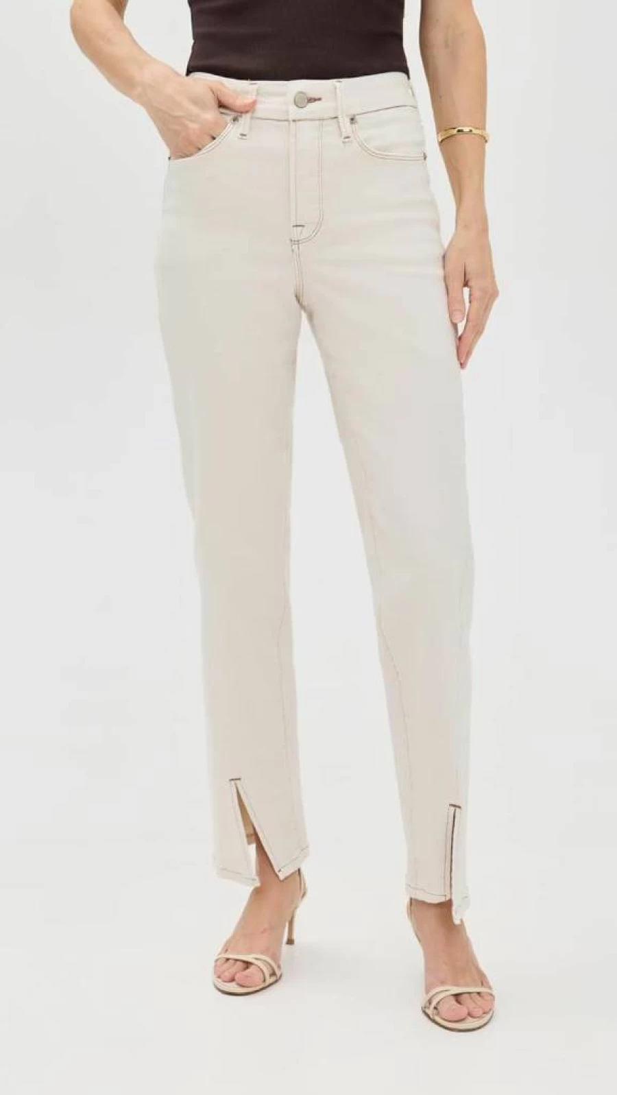 Good American Petite Straight Leg Black Jeans - Soft-Tech Stretch Denim for Women