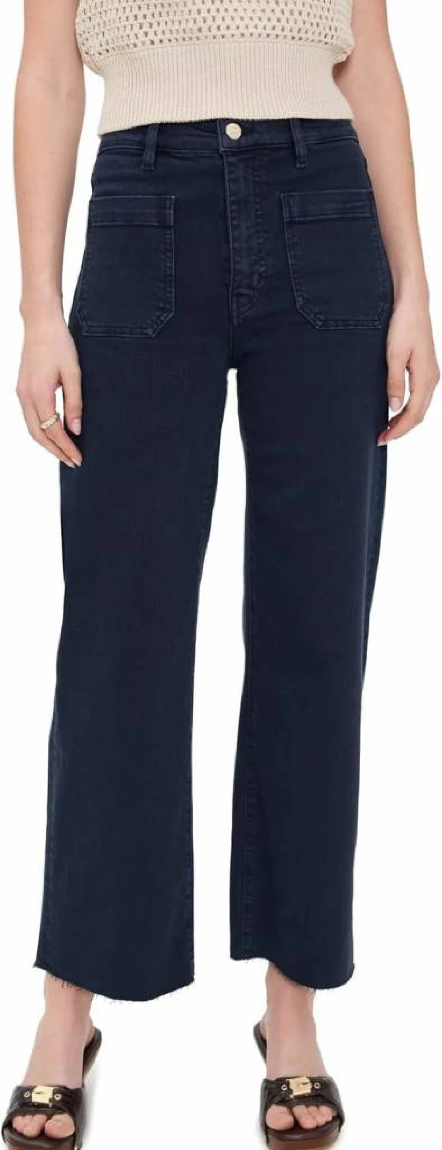 FRAME Women's The Anchor High-Waisted Slim Fit Pants