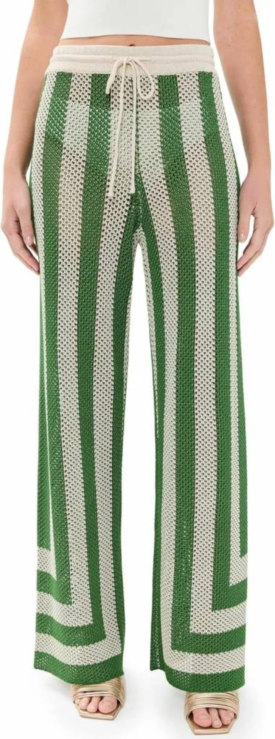 Seven Wonders Women's High-Waisted Ziggy Pants - Boho Flare Trousers with Elastic Waist for Comfort & Style