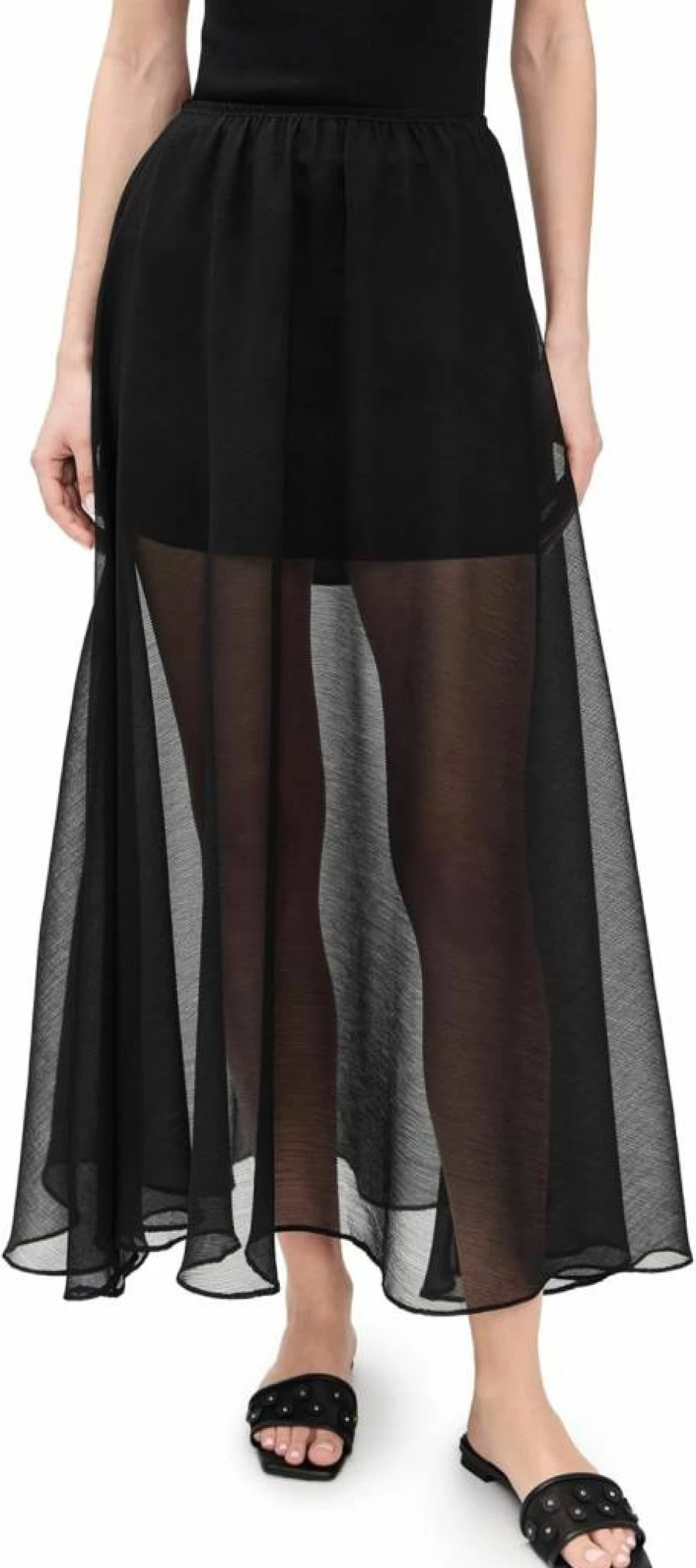 Enza Costa Women's Flowy Japanese Yoryu Chiffon Skirt - Elegant Boho Style