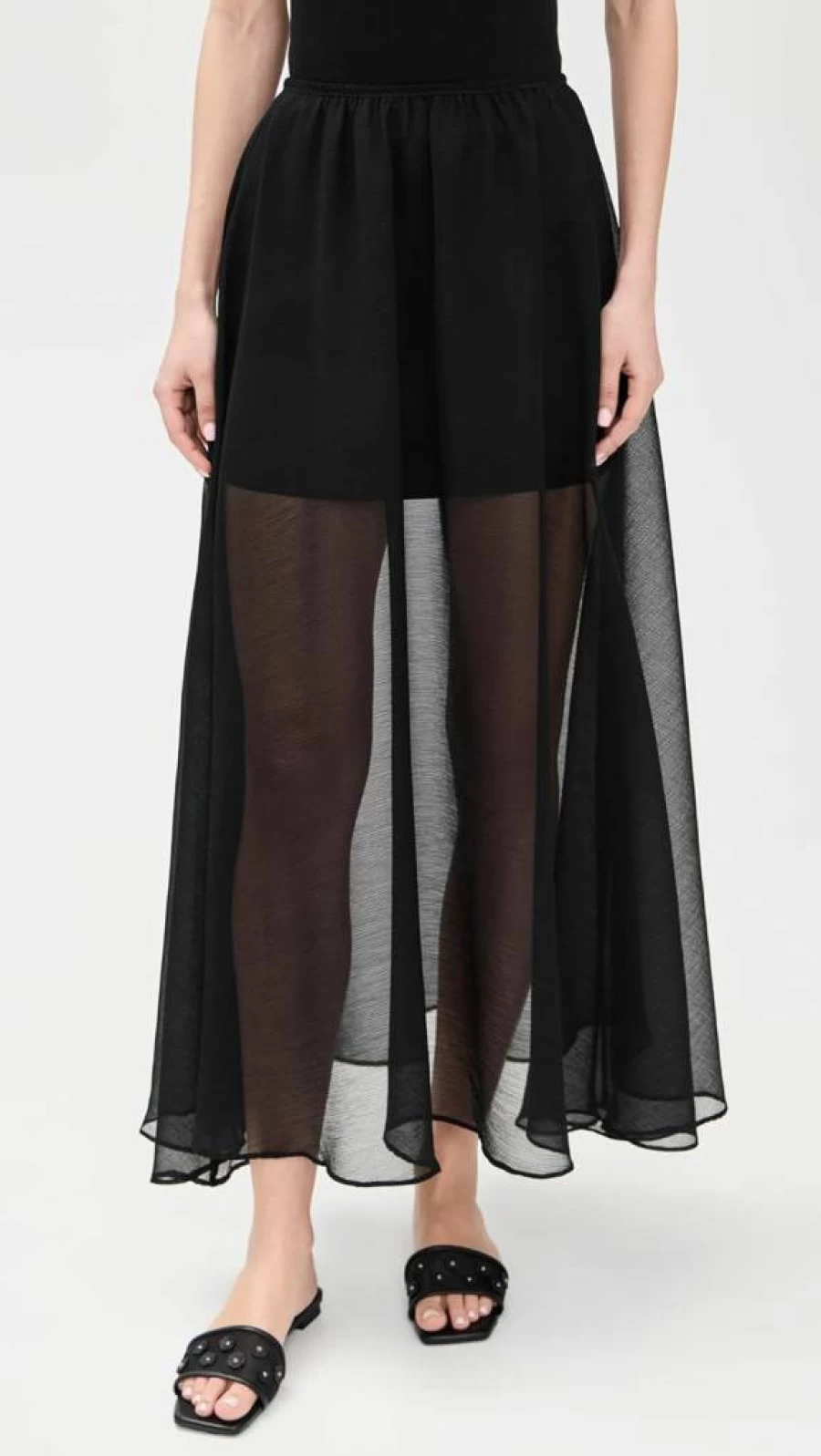 Enza Costa Women's Flowy Japanese Yoryu Chiffon Skirt - Elegant Boho Style