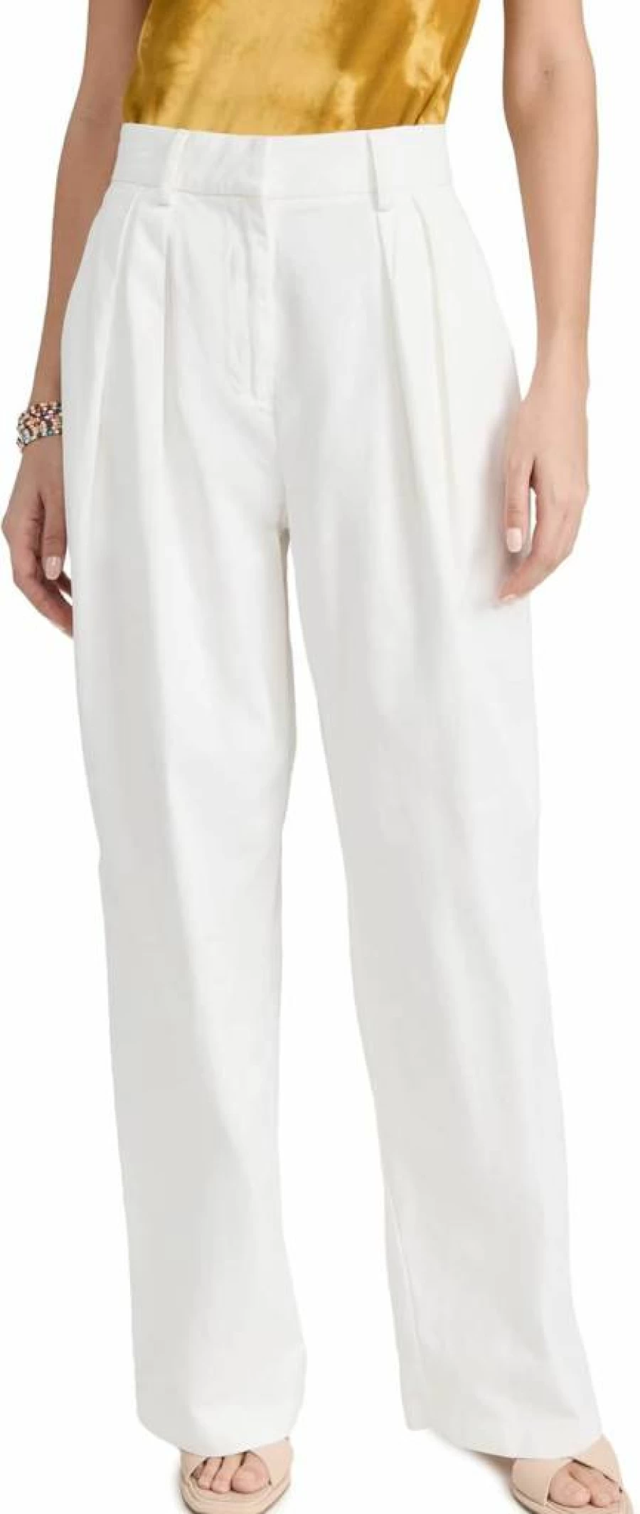 STAUD Women's Luisa High-Waisted Wide-Leg Pants - Elegant Tailored Trousers for Women