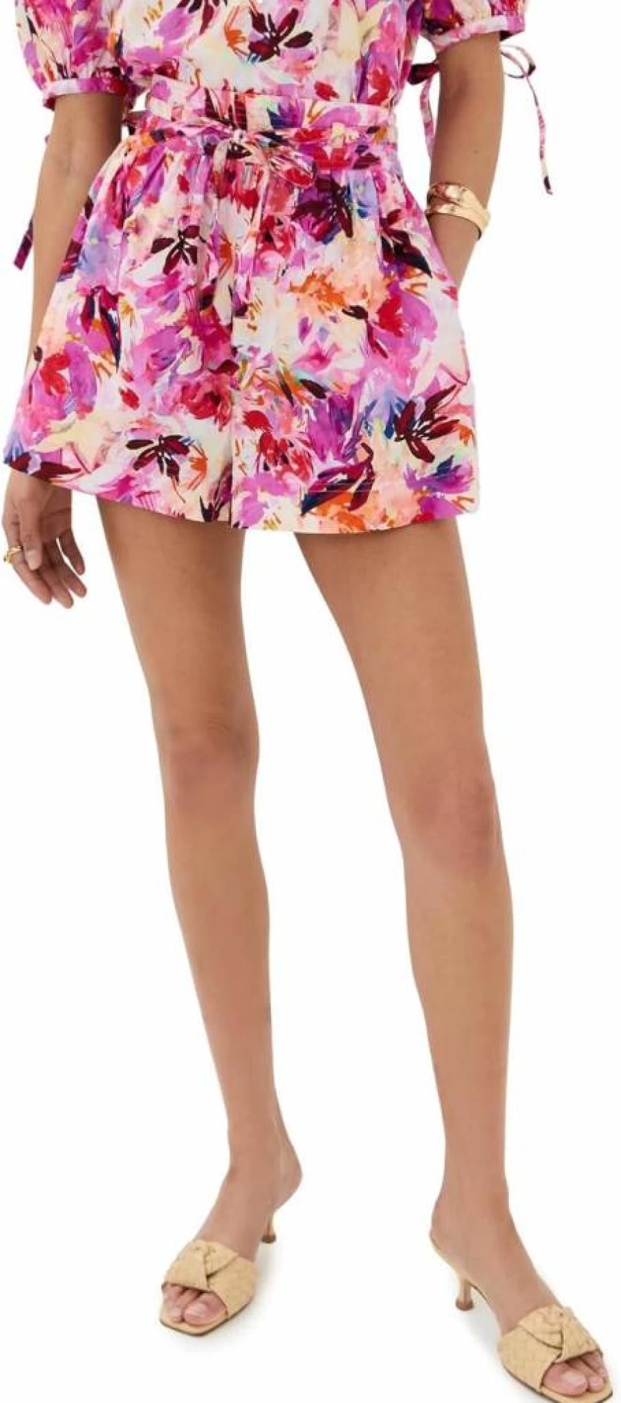 Ulla Johnson Women's Rowan High-Waisted Linen Shorts - Summer Casual Comfort Fit