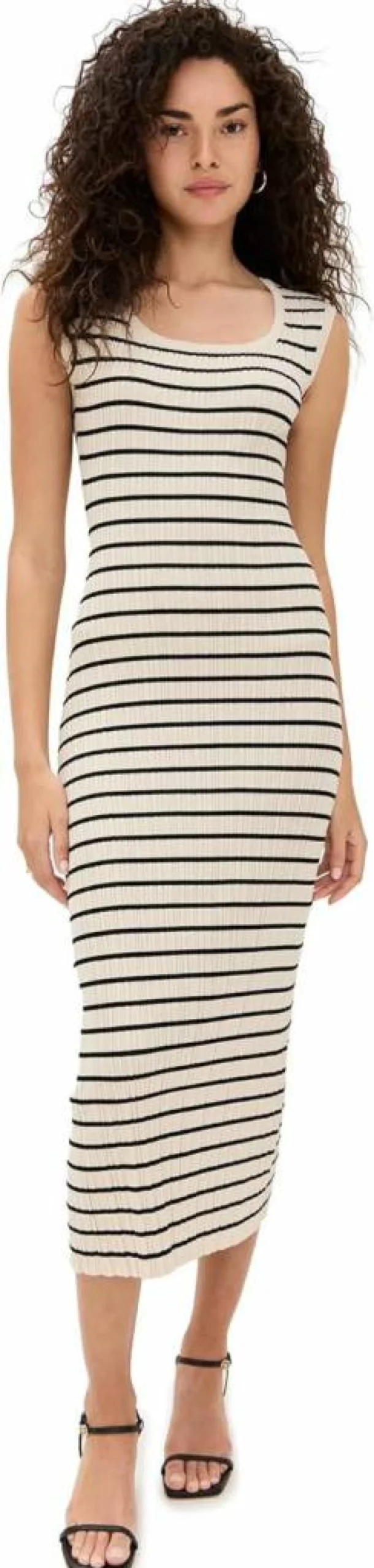 Z SUPPLY Women's Gisele Striped Midi Dress - Casual Beachwear Summer Striped Dress