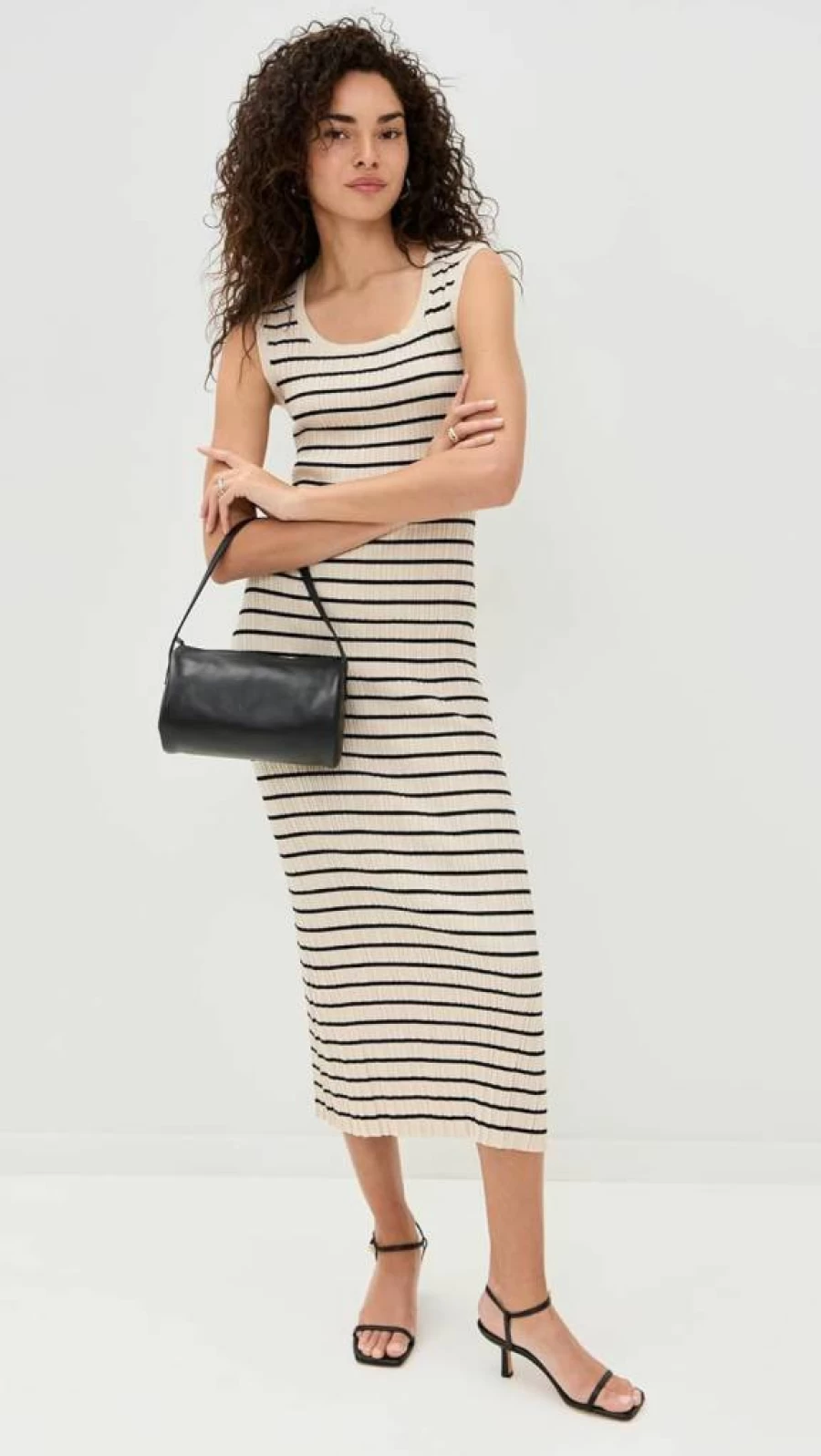 Z SUPPLY Women's Gisele Striped Midi Dress - Casual Beachwear Summer Striped Dress