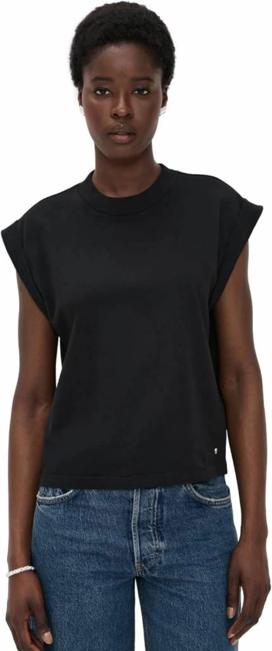 ANINE BING Women's Caspen Short Sleeve T-Shirt | Premium Cotton Casual Tee