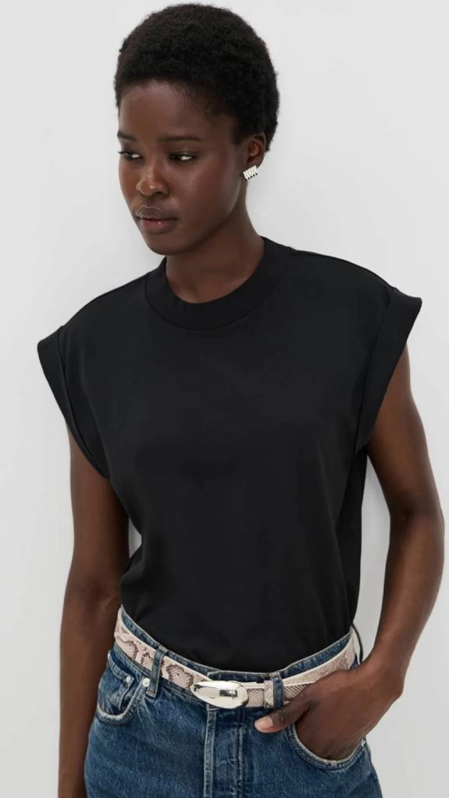 ANINE BING Women's Caspen Short Sleeve T-Shirt | Premium Cotton Casual Tee