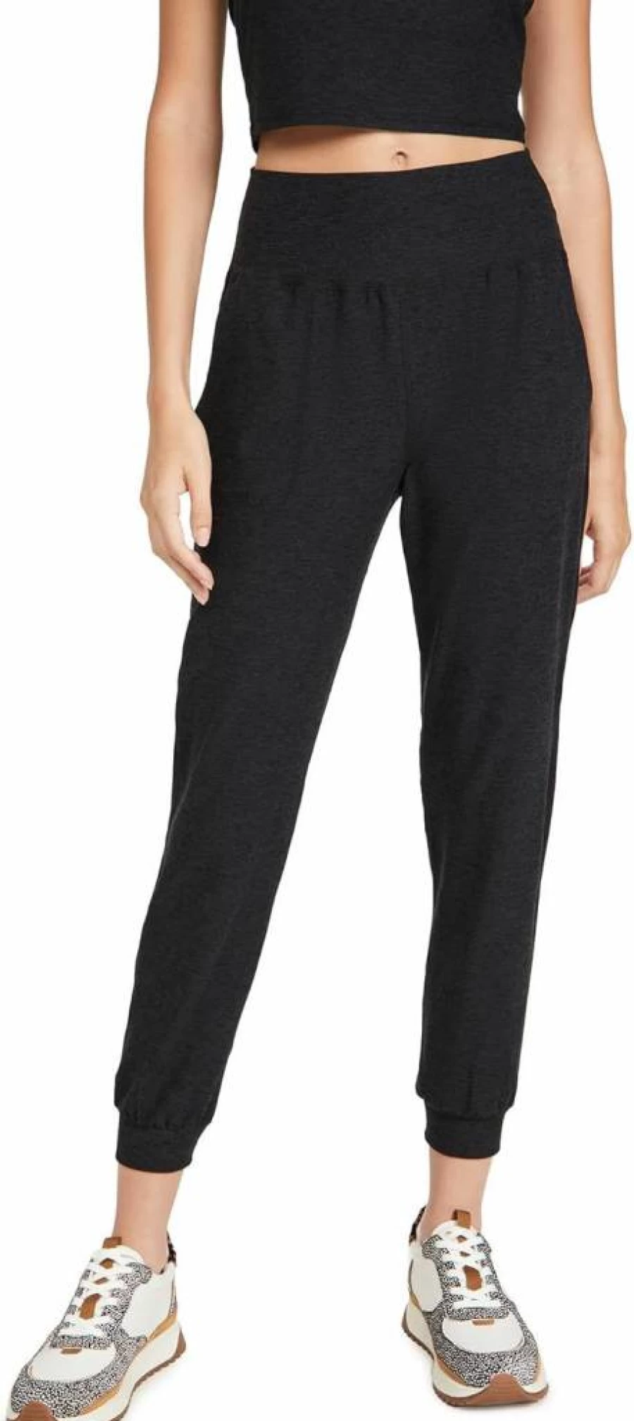 Beyond Yoga Women's Spacedye High-Waisted Midi Joggers - Soft Lounge Pants for Yoga & Comfort