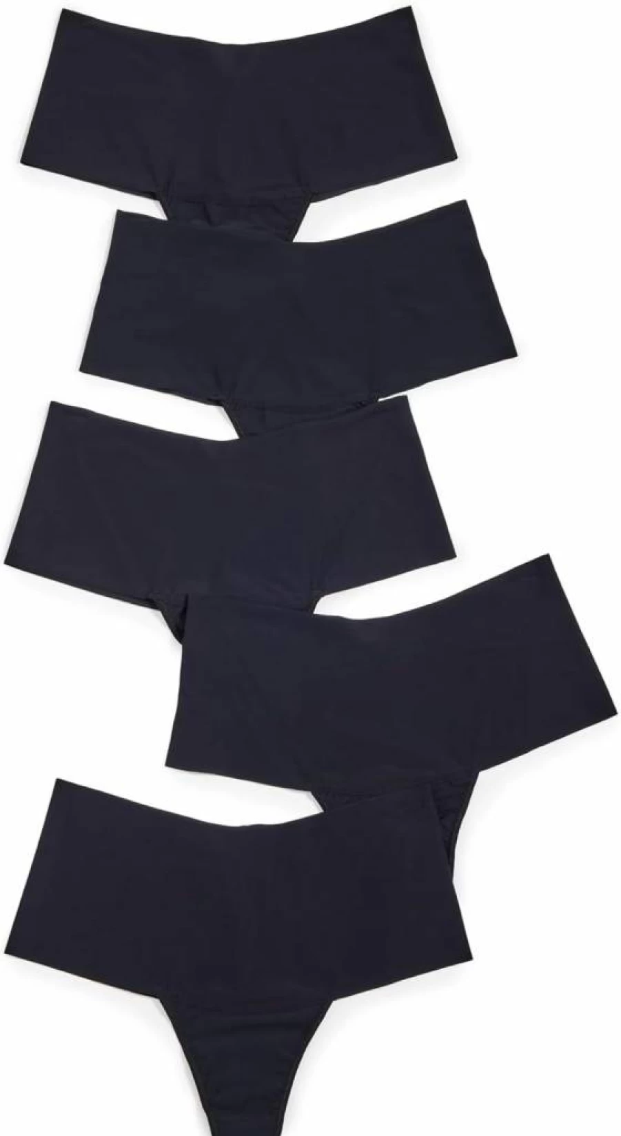 Hanky Panky Women's High Rise Breathe Thong 5-Pack - Soft Comfortable Underwear Multipack