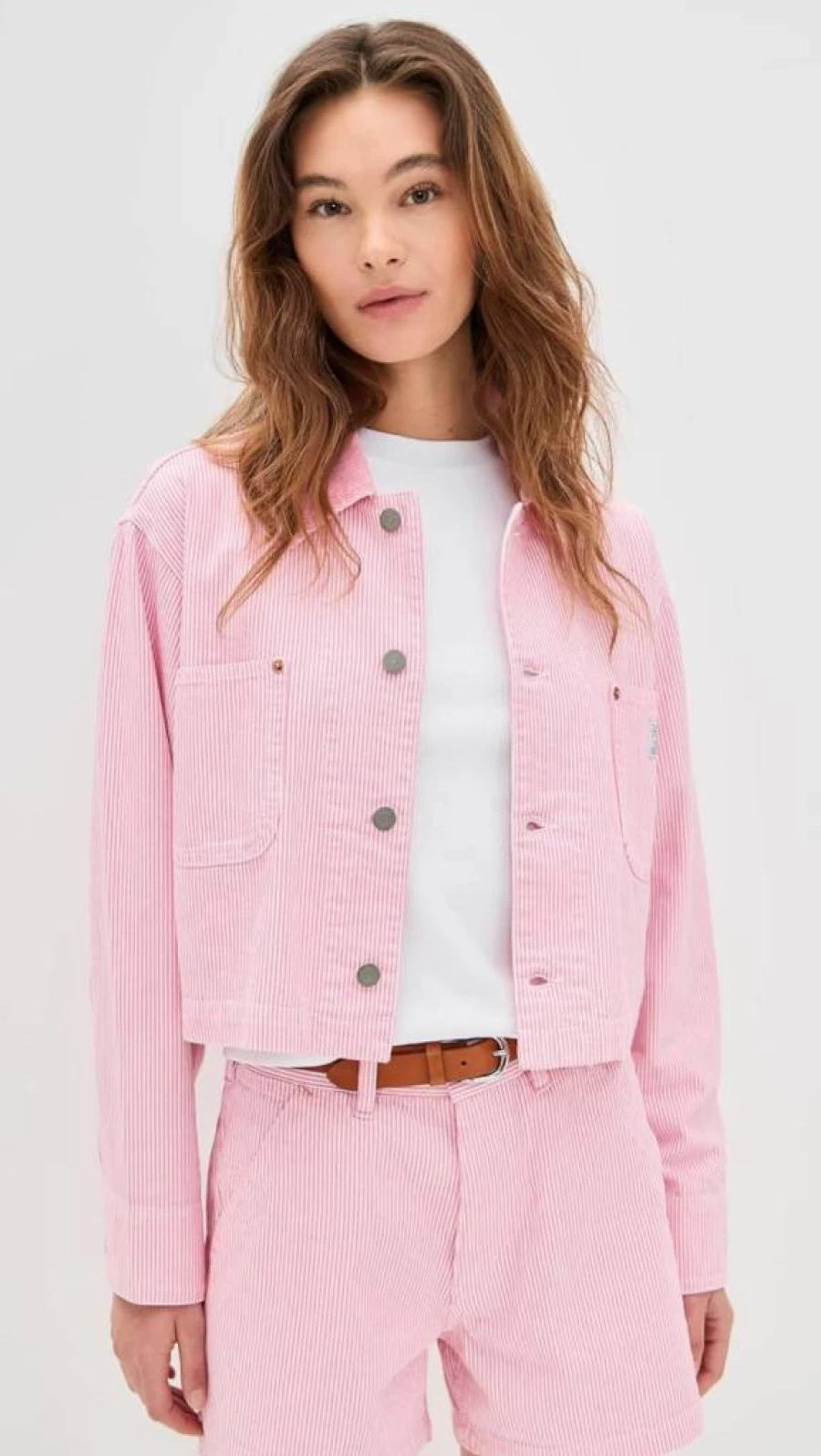 Denimist Women's Cropped Denim Jacket - Stylish Short Chore Coat for Women