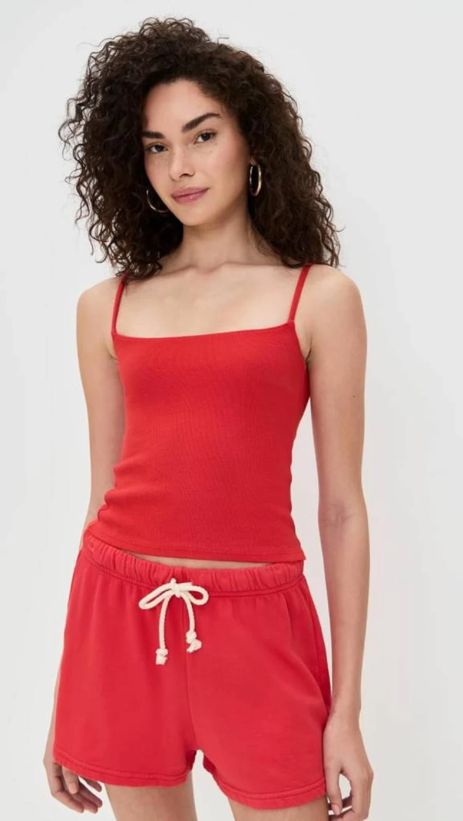 PerfectWhiteTee Women's Lucile Ribbed Slim Fit Tank Top - Soft Stretch Camisole for Women