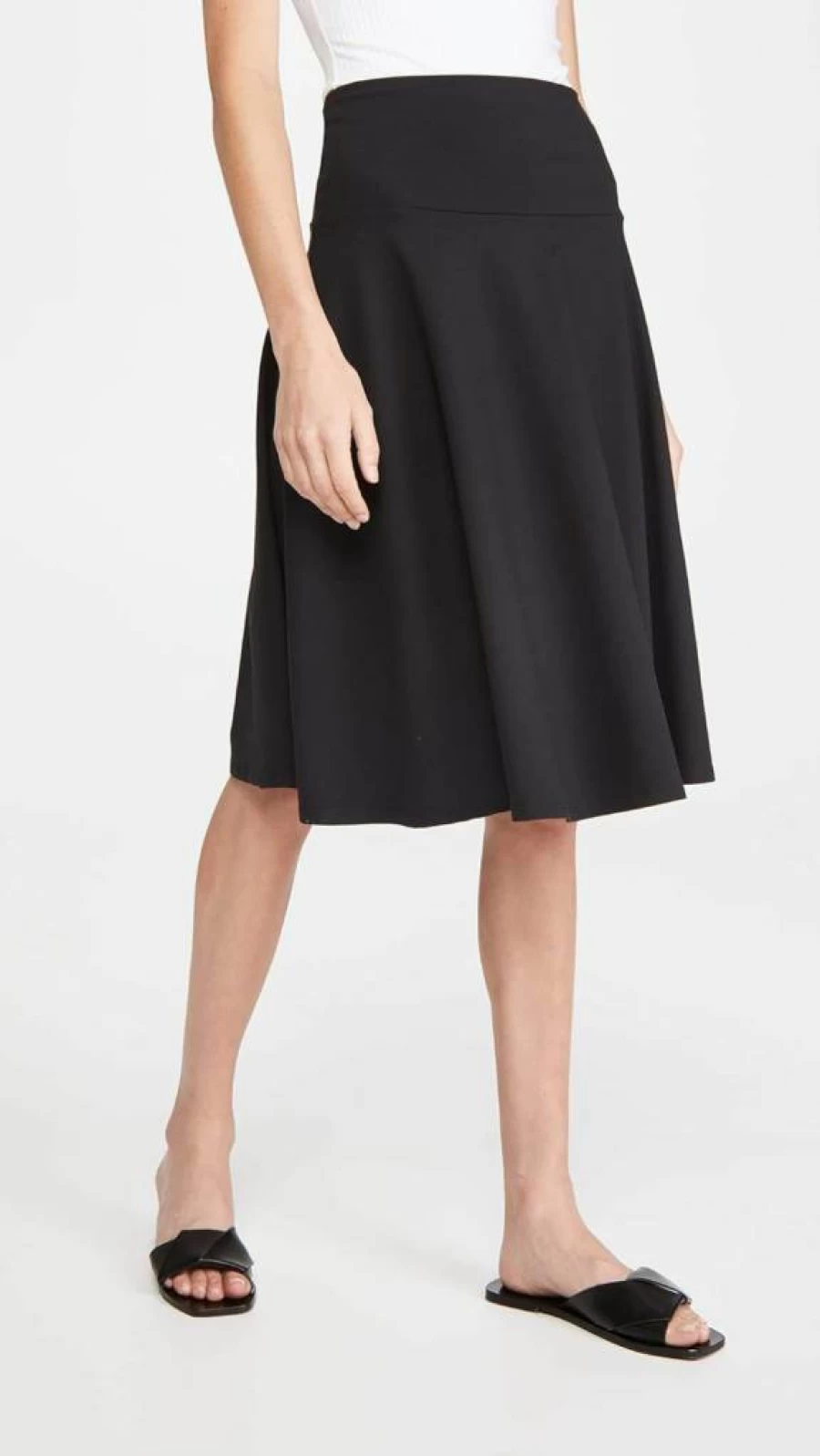 Susana Monaco Women's High Waisted Floral Tea Length Skirt - Elegant A-Line Summer Skirt