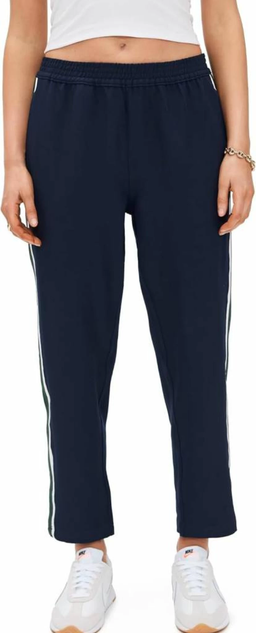 The Upside Women's Mansi Paxton Tapered Pants - High-Waisted Slim Fit Trousers for Women