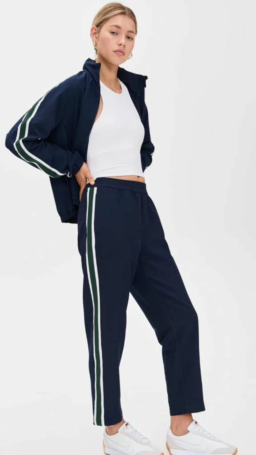 The Upside Women's Mansi Paxton Tapered Pants - High-Waisted Slim Fit Trousers for Women