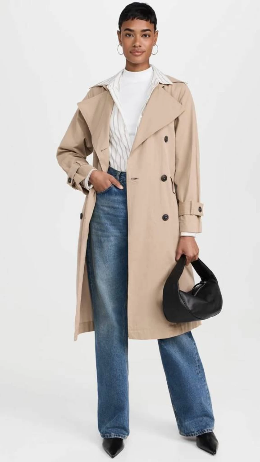Z SUPPLY Women's Dorian Trench Coat - Lightweight Long Waterproof Jacket for Women