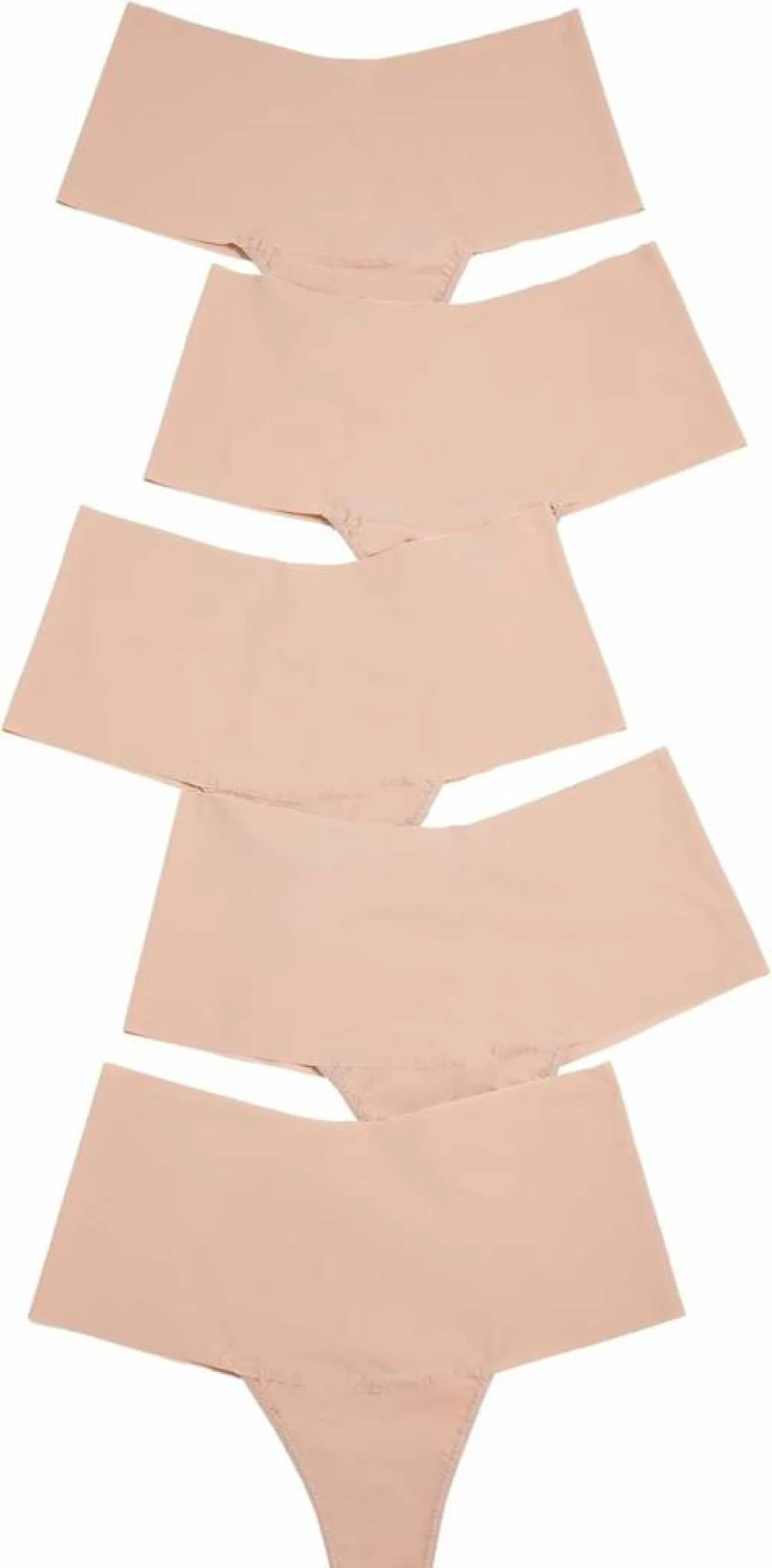 Hanky Panky Women's High Rise Breathe Thong 5-Pack - Soft Comfortable Underwear Multipack