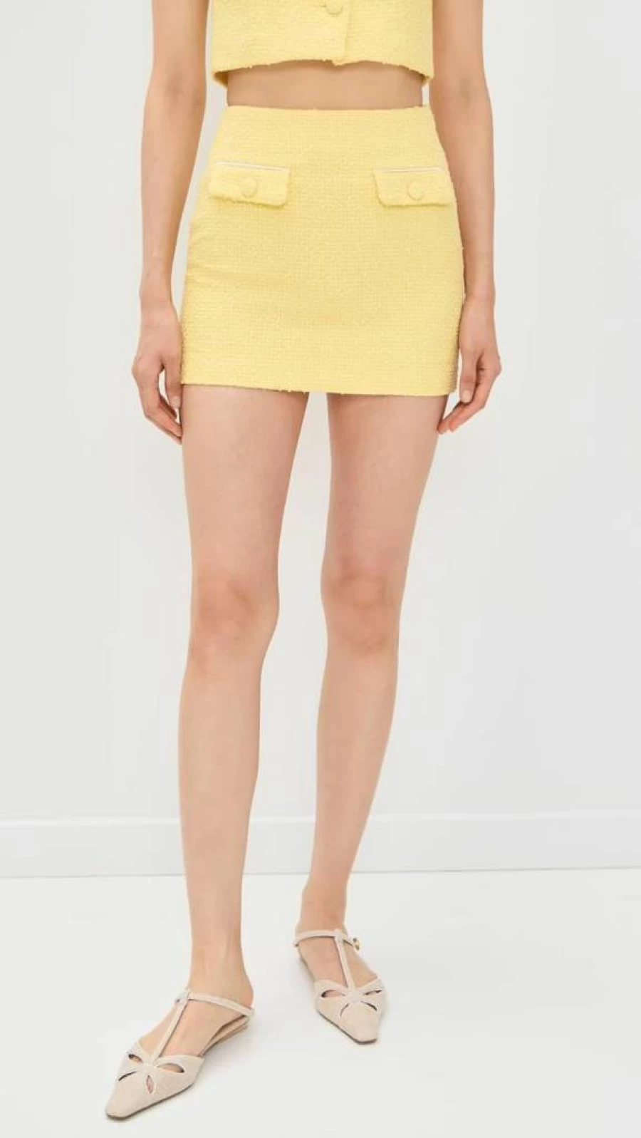 Endless Rose Women's Tweed Mini Skirt with Stylish Combination Design