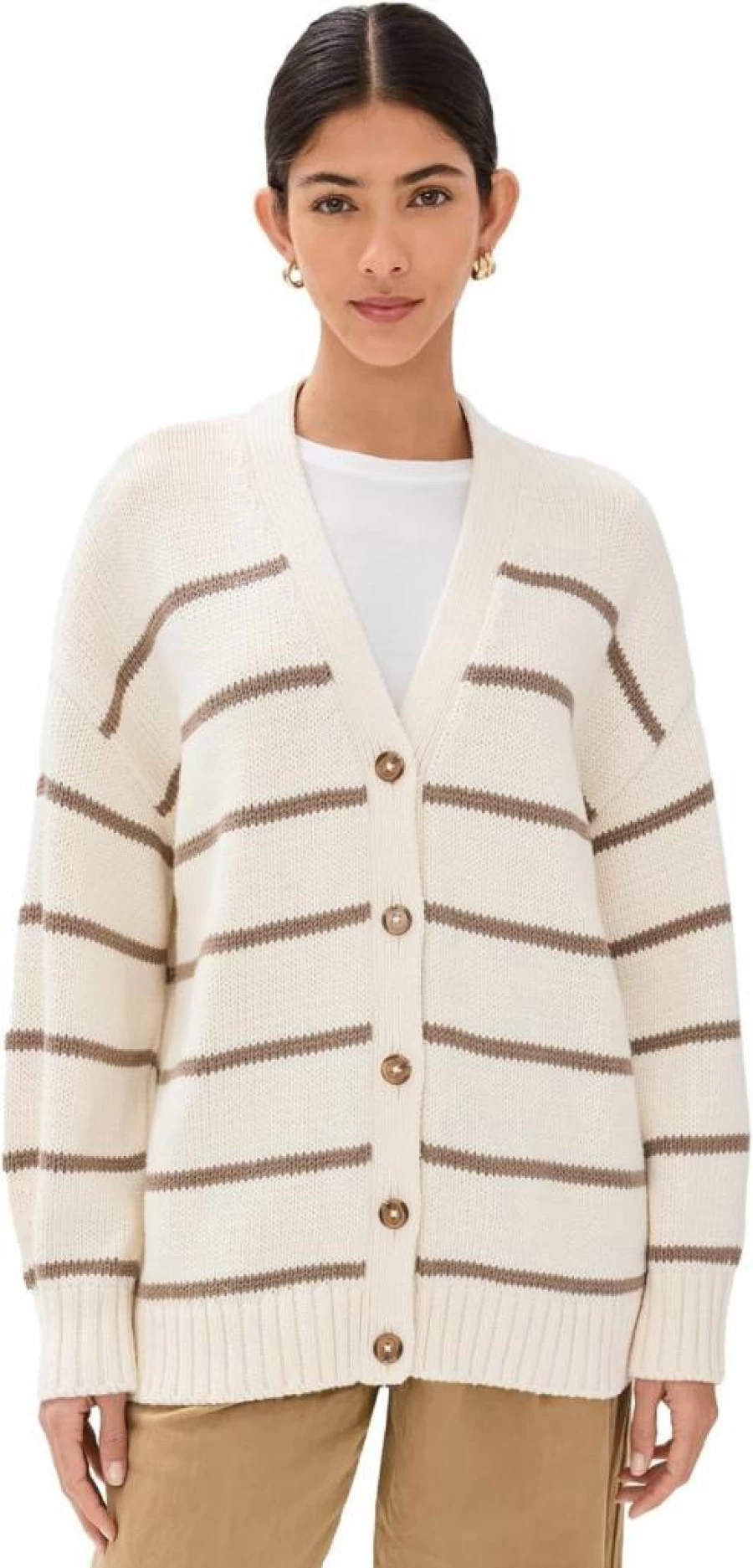 Jenni Kayne Women's Cashmere Cardigan Sweater - Luxury Soft Knit Chic Pullover