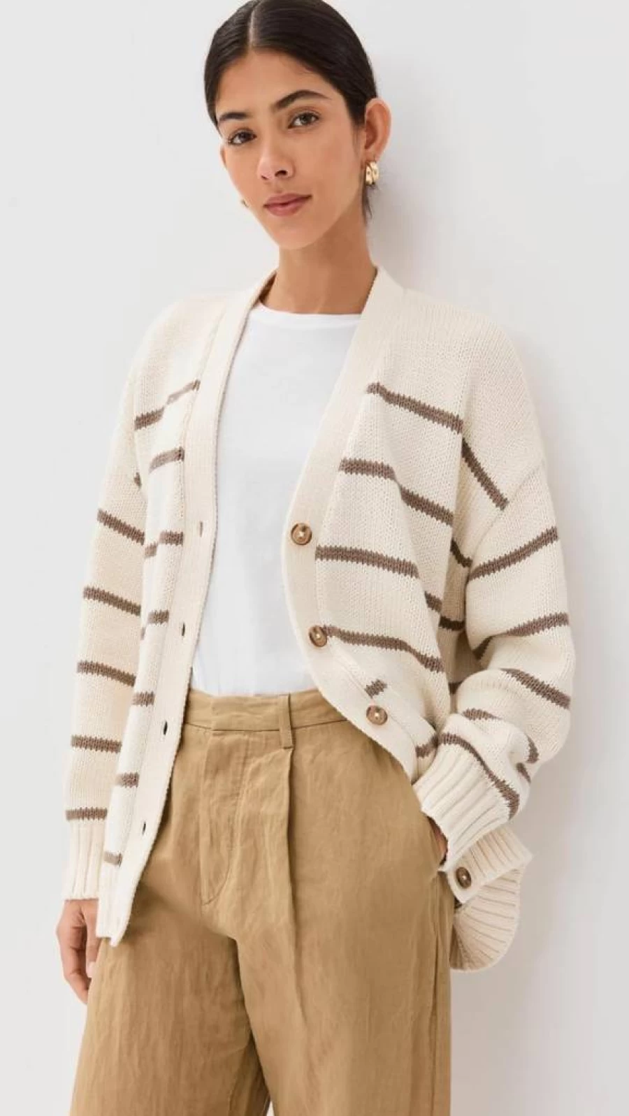 Jenni Kayne Women's Cashmere Cardigan Sweater - Luxury Soft Knit Chic Pullover