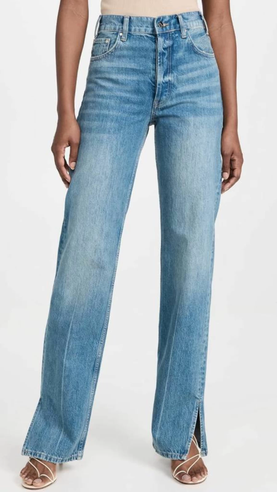 ANINE BING Women's Roy High-Rise Slim Fit Jeans - Premium Denim Pants for Women