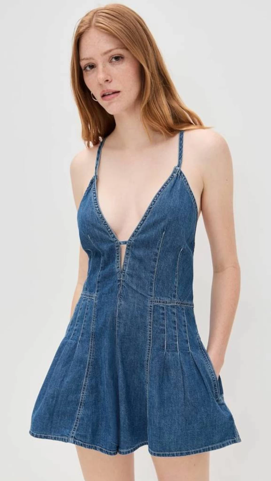 Free Women's Nostalgia Ultra Shortall by Free People | Denim Overalls & Romper