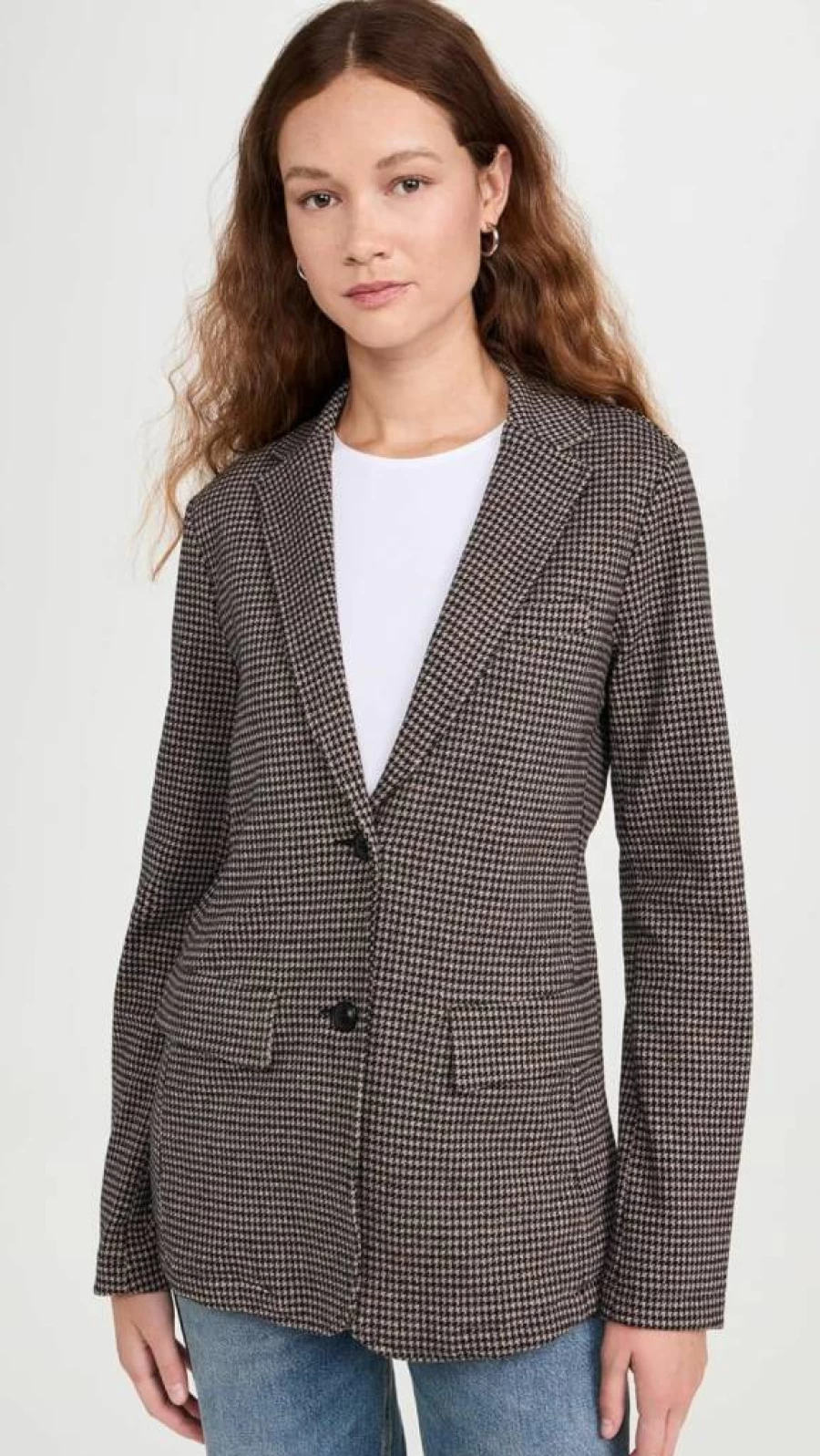 Faherty Women's Houndstooth Blazer - Stylish Inlet Pattern Jacket for Women