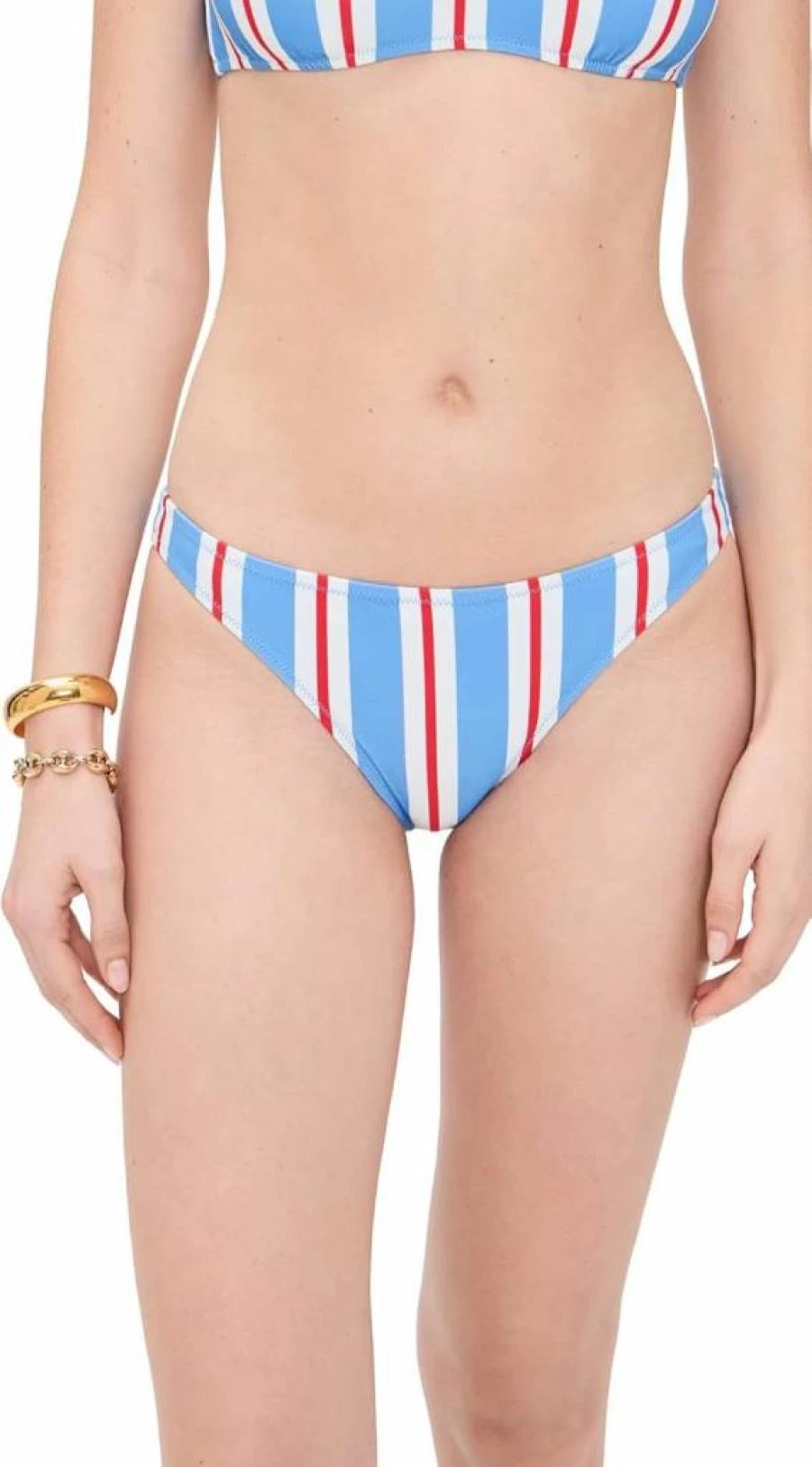 Solid & Striped Women's Rachel High-Waisted Bikini Bottoms | Striped Swimwear